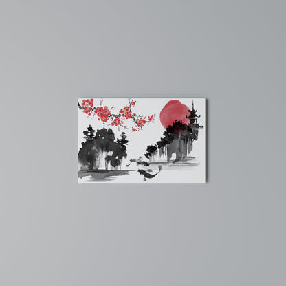 CHERRY SHADOWS Horizontal Canvas Print