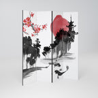 CHERRY SHADOWS Dekorativer Paravent - 4-teilig