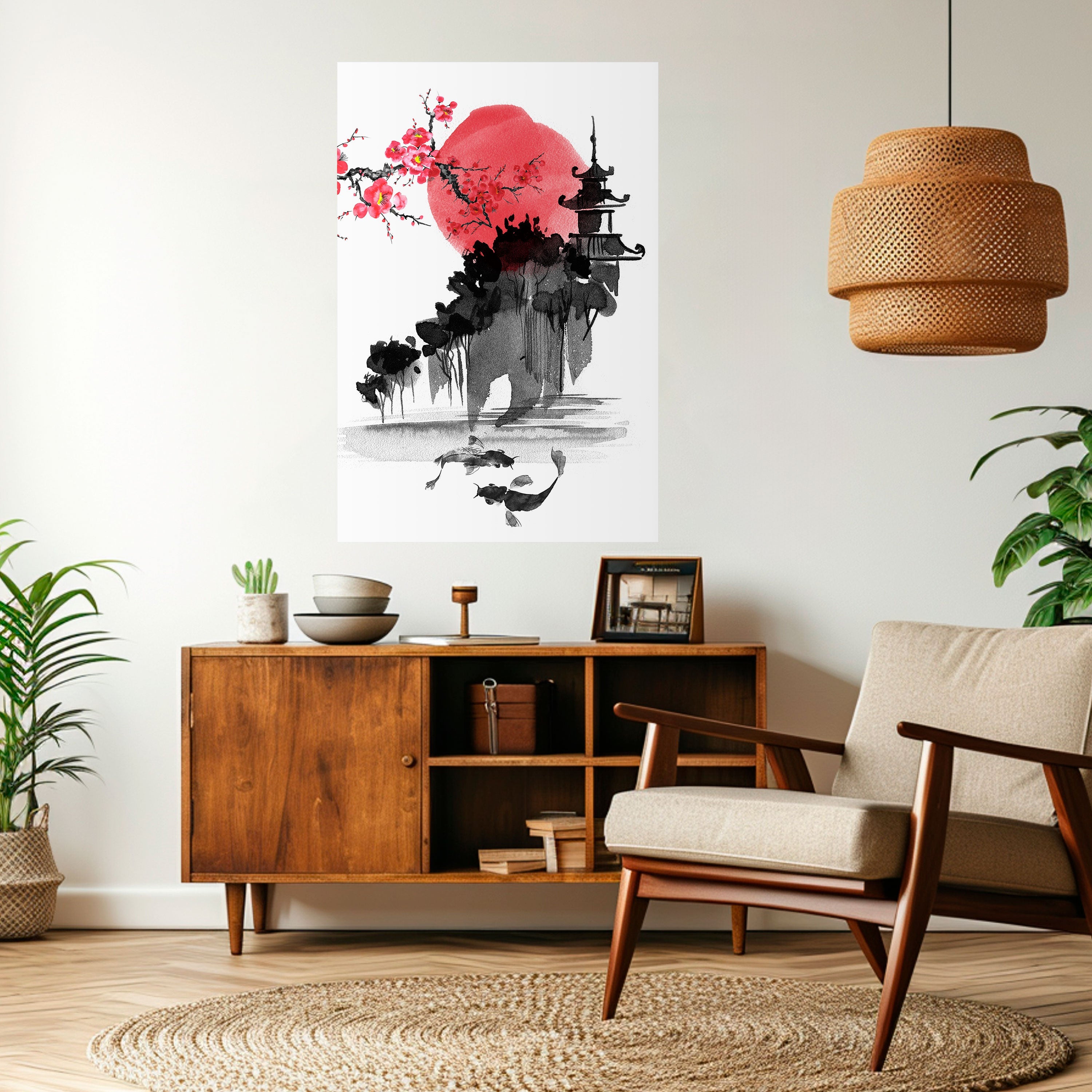 CHERRY SHADOWS Vertikales Poster zum Abziehen und Aufkleben