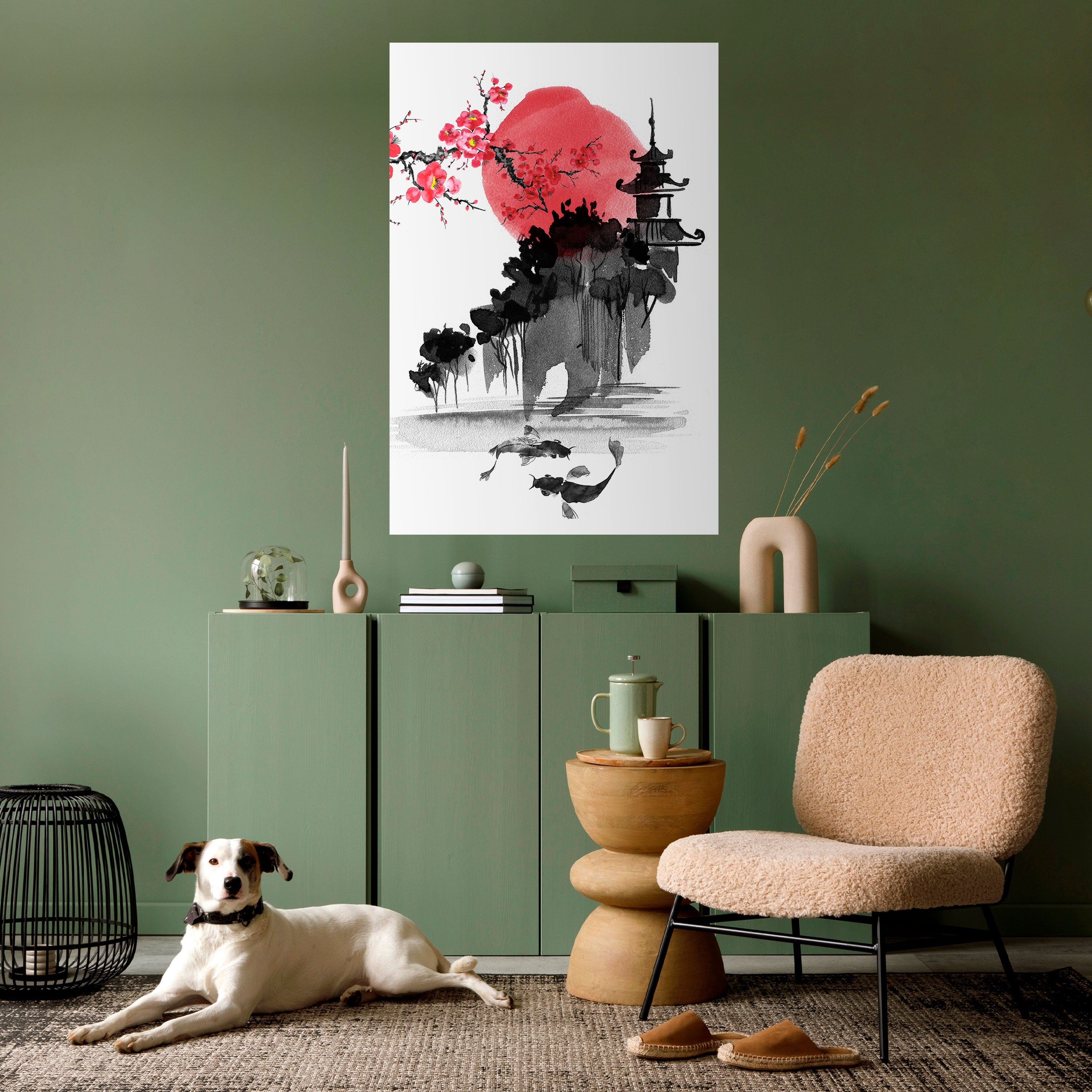 CHERRY SHADOWS Vertikales Poster zum Abziehen und Aufkleben