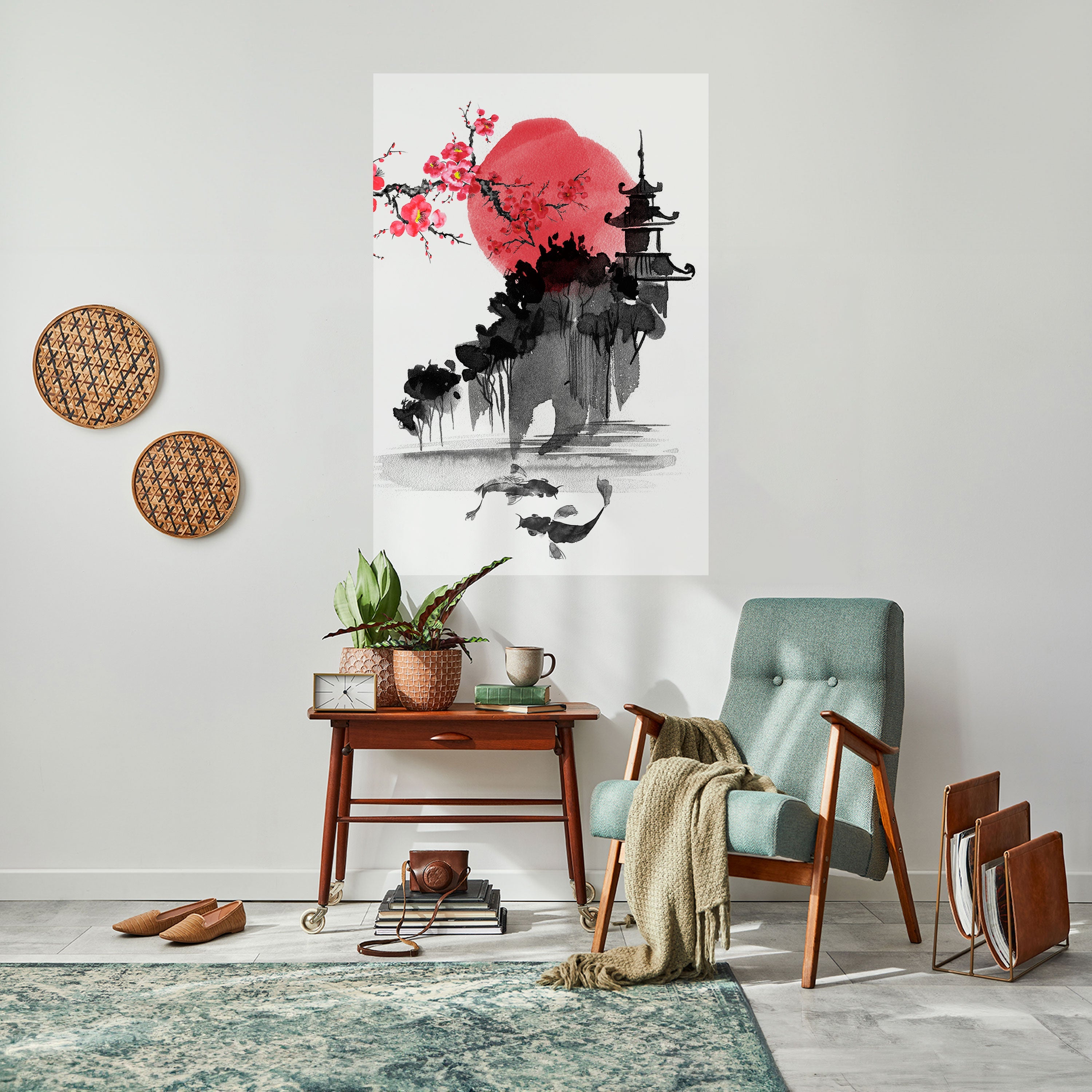 CHERRY SHADOWS Vertikales Poster zum Abziehen und Aufkleben