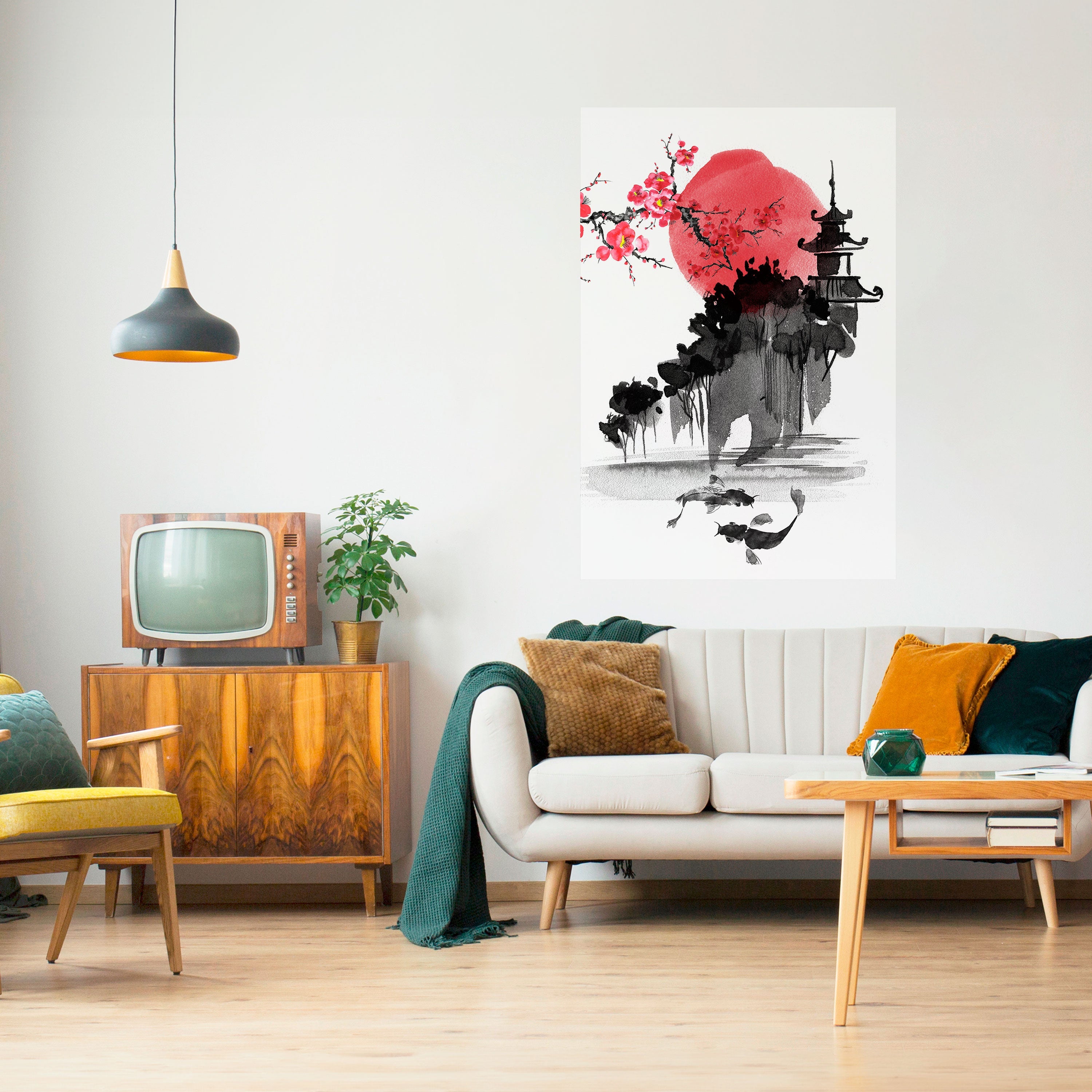 CHERRY SHADOWS Vertikales Poster zum Abziehen und Aufkleben