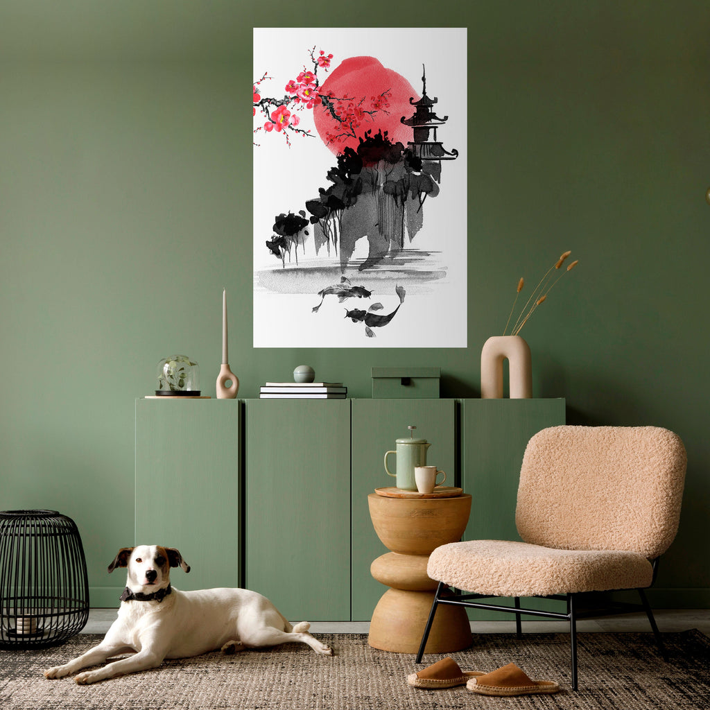 CHERRY SHADOWS Vertikales Poster zum Abziehen und Aufkleben