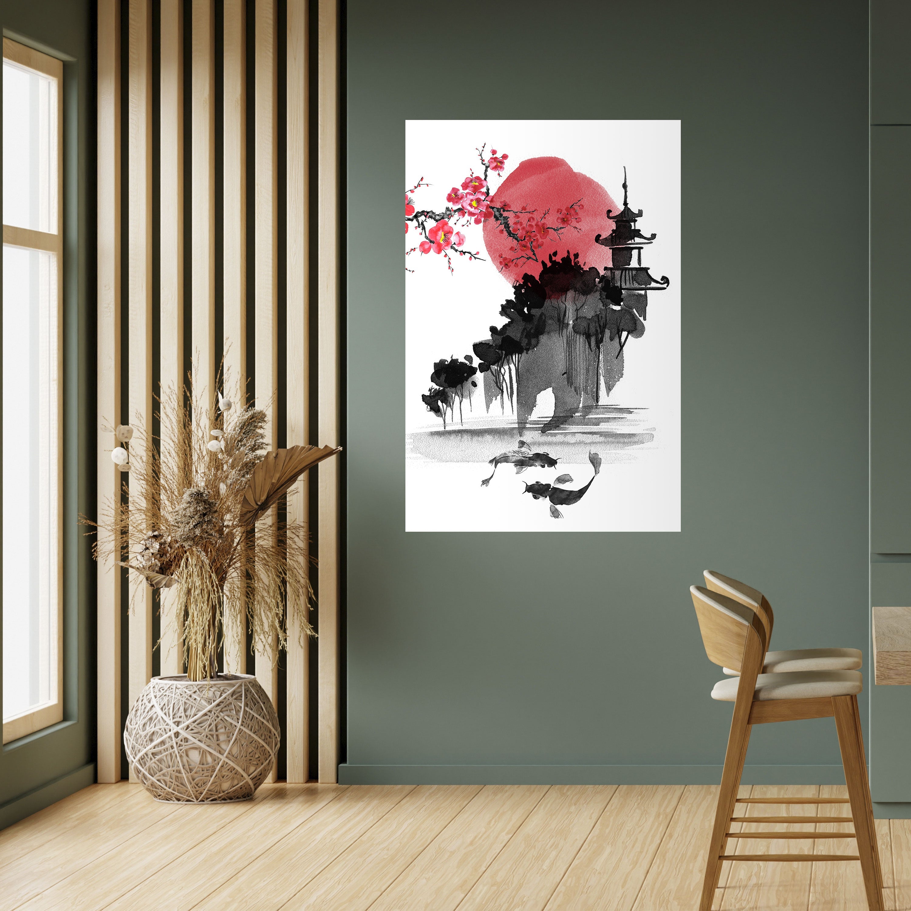 CHERRY SHADOWS Vertikales Poster zum Abziehen und Aufkleben