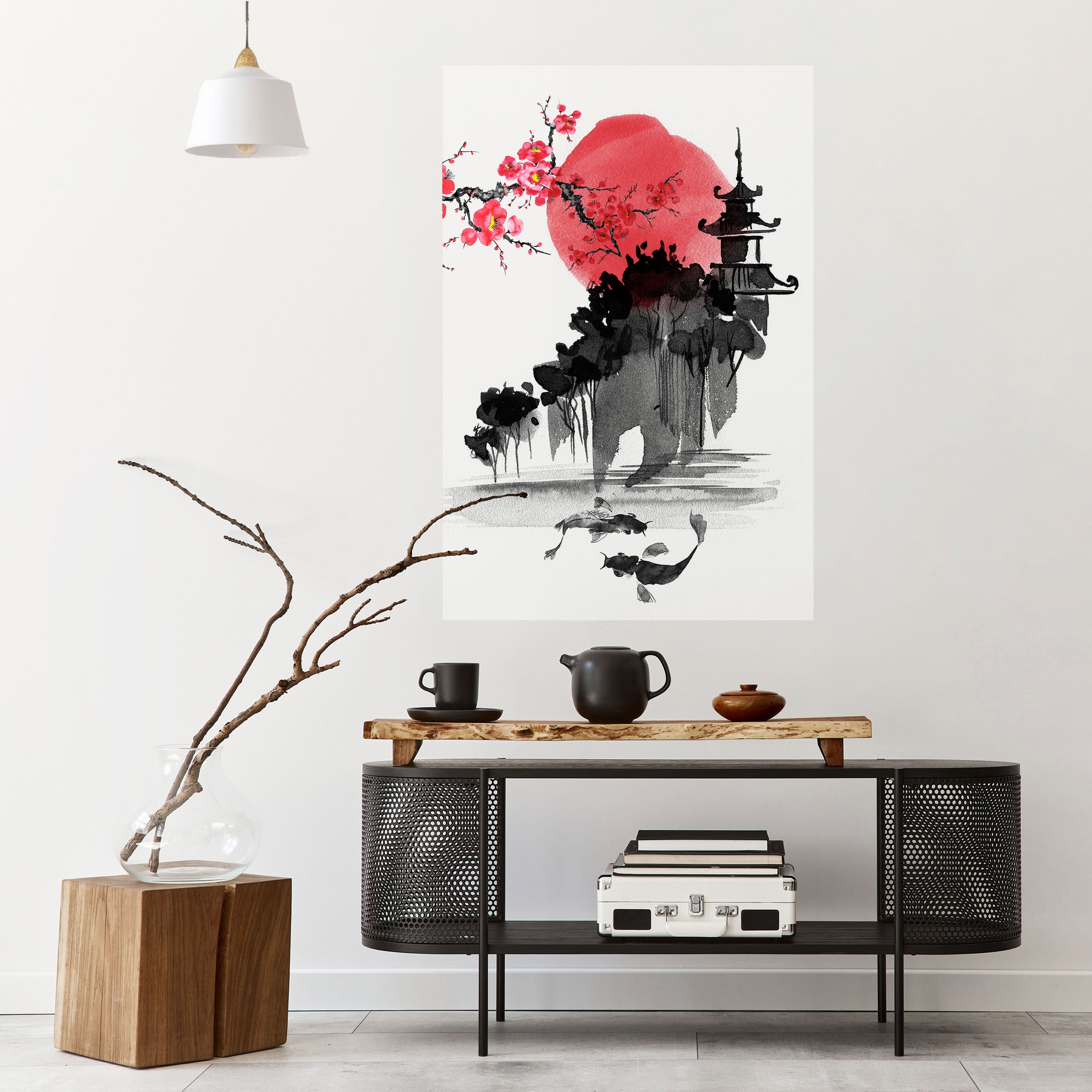 CHERRY SHADOWS Vertikales Poster zum Abziehen und Aufkleben