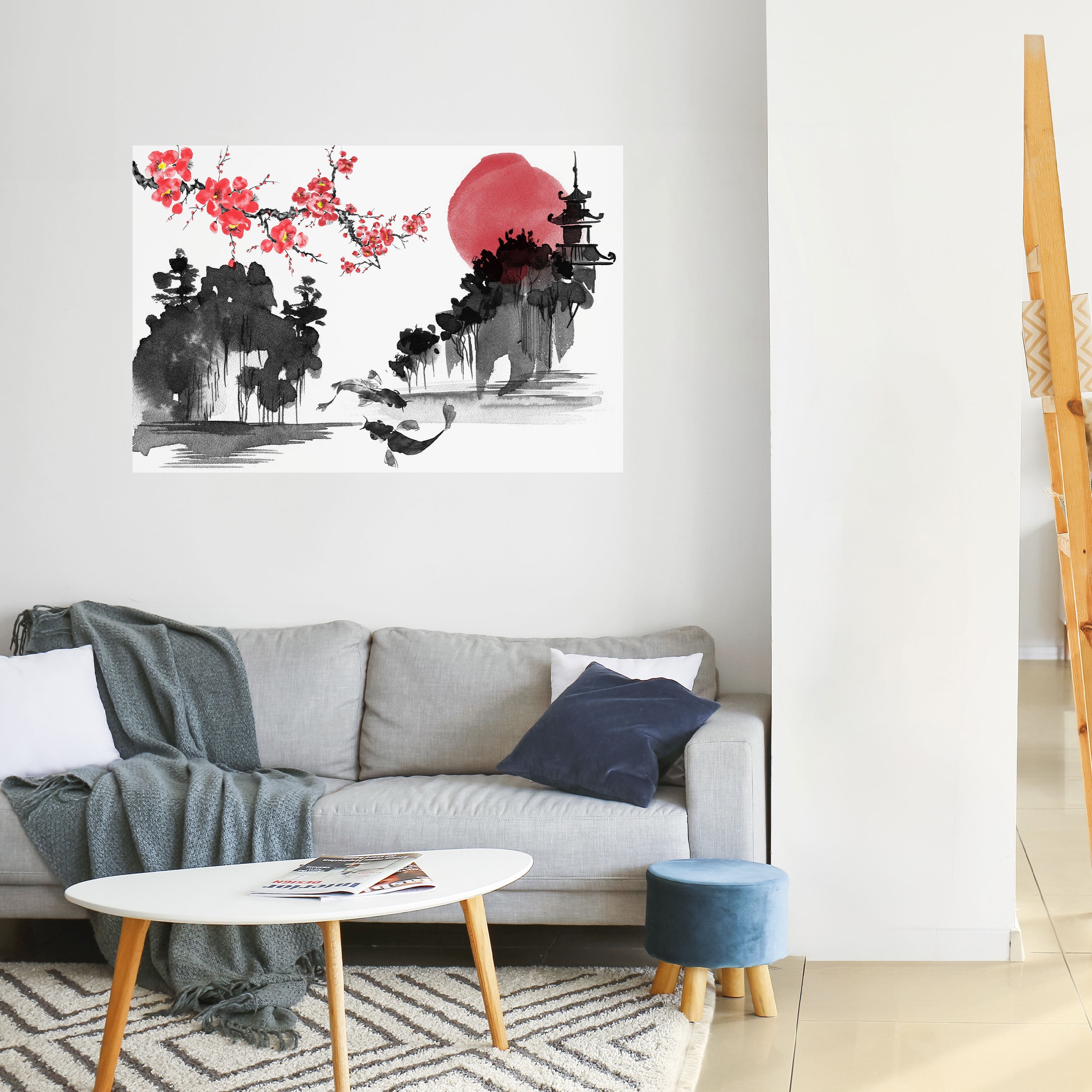CHERRY SHADOWS Horizontales Poster zum Abziehen und Aufkleben