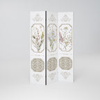 ELEGANT BOTANICAL TAPESTRY 3-Panel Room Divider