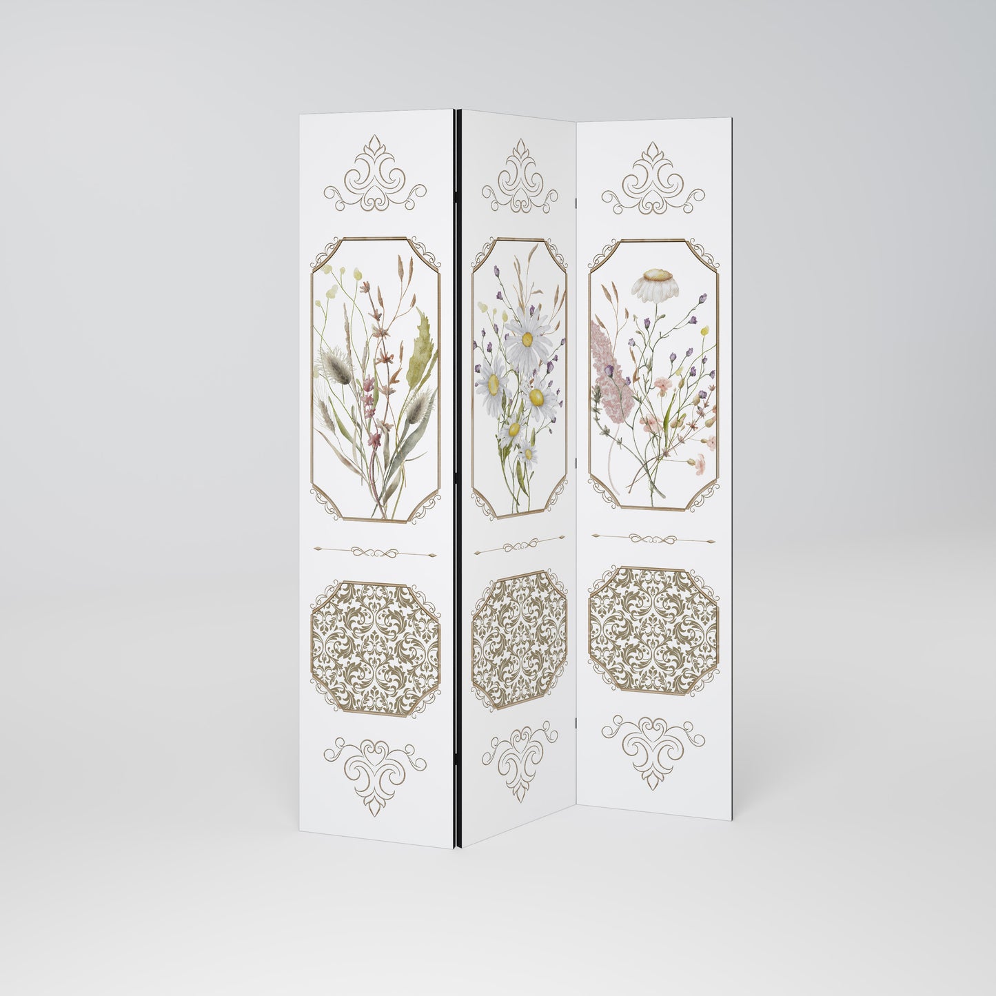 ELEGANT BOTANICAL TAPESTRY 3-teiliger Paravent