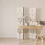 ELEGANT BOTANICAL TAPESTRY Decorative 3-Panel Room Divider