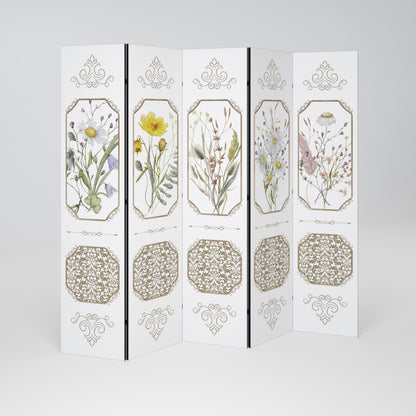 ELEGANT BOTANICAL TAPESTRY 5-teiliger Paravent