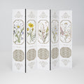 ELEGANT BOTANICAL TAPESTRY Decorative 5-Panel Room Divider