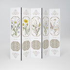 ELEGANT BOTANICAL TAPESTRY Decorative 5-Panel Room Divider