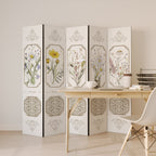 ELEGANT BOTANICAL TAPESTRY 5-teiliger Paravent