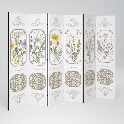 ELEGANT BOTANICAL TAPESTRY 6-Panel Room Divider