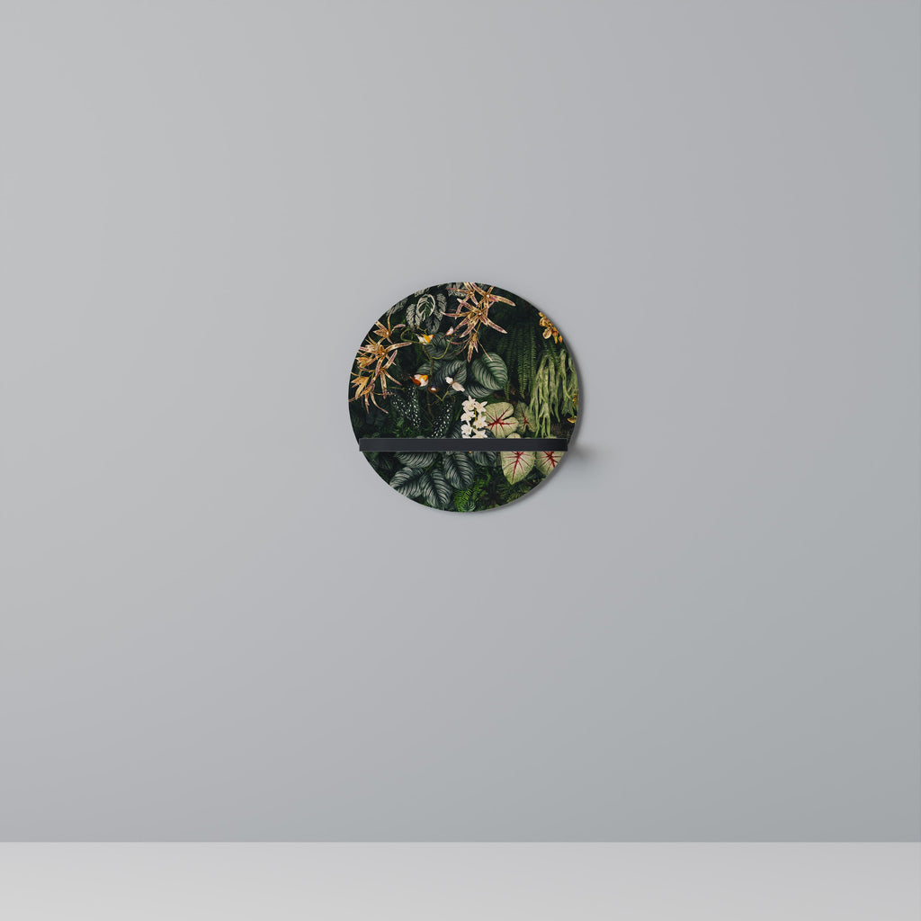 SILENT WILDERNESS Rundes Kunstregal in Schwarz