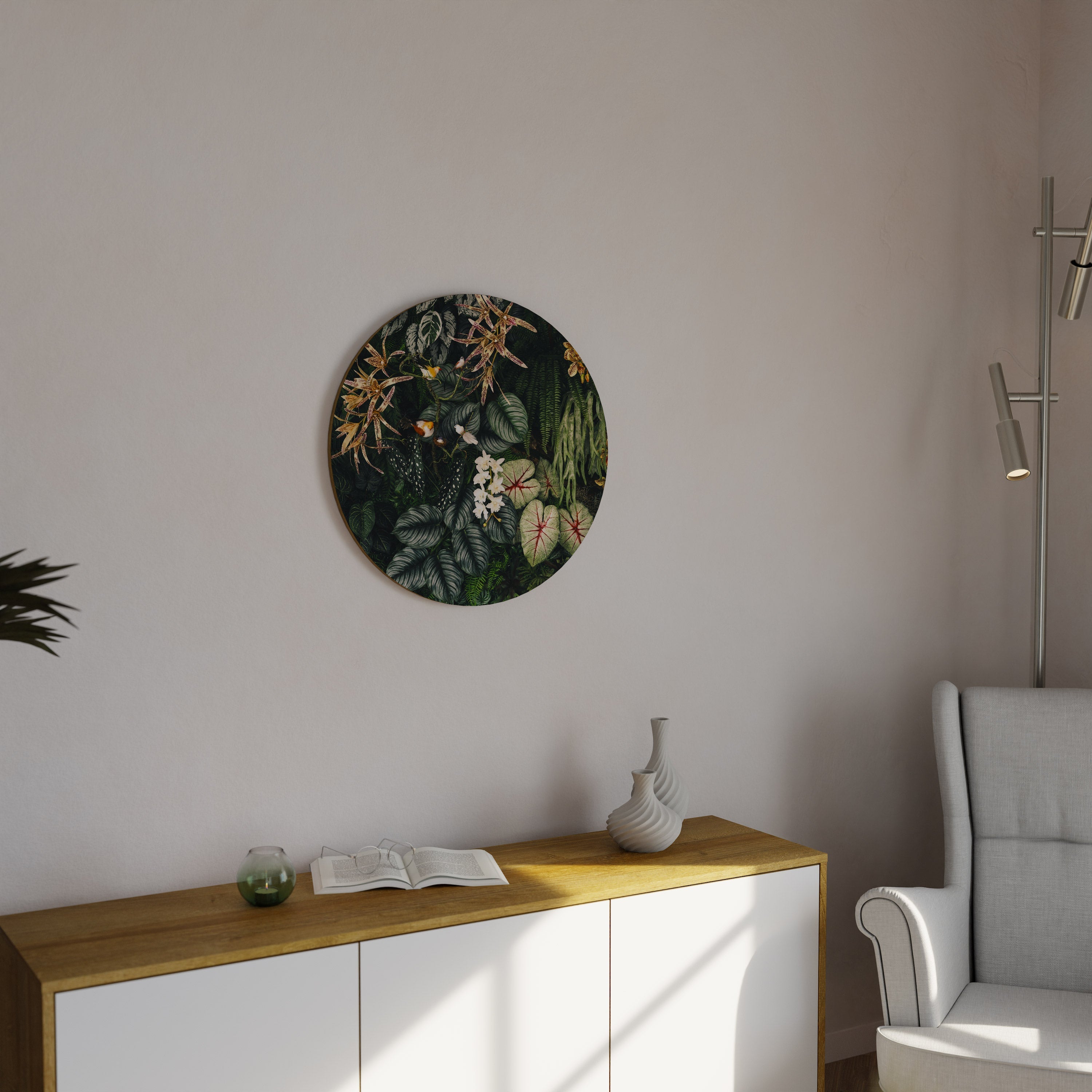 Runde Wandkunst „SILENT WILDERNESS“