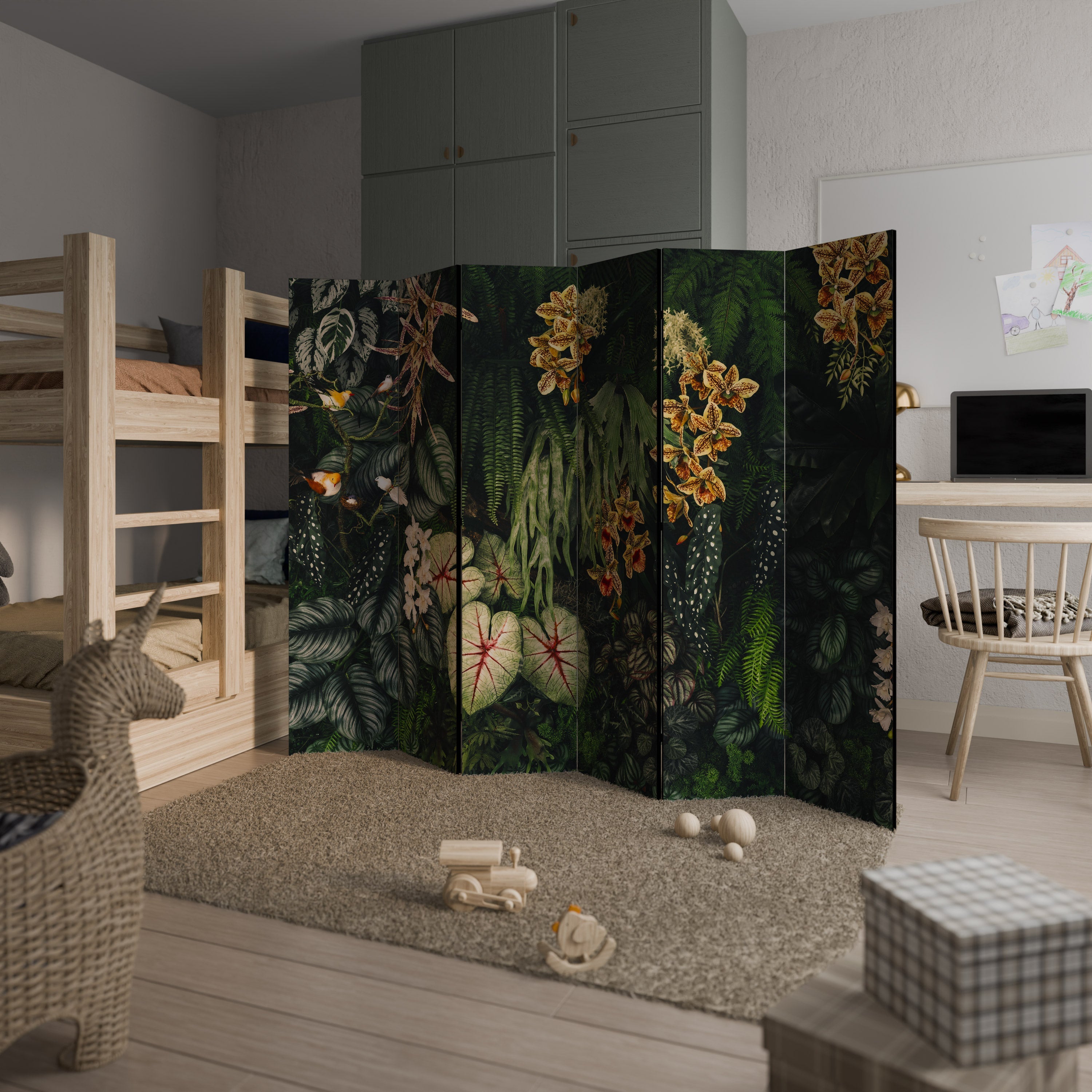 SILENT WILDERNESS Dekorativer 6-teiliger Raumteiler