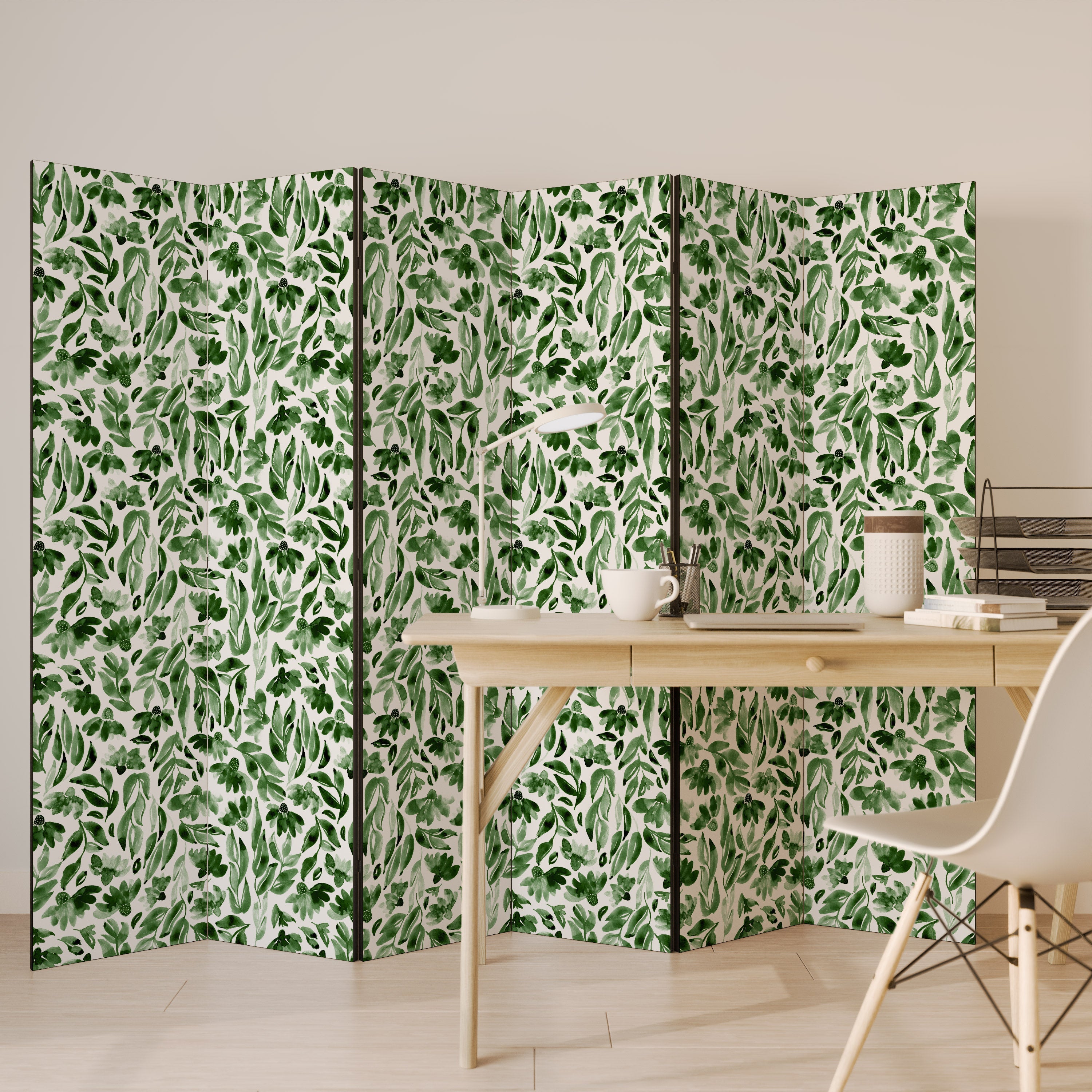 LEAFY LAYERS Dekorativer 6-teiliger Raumteiler