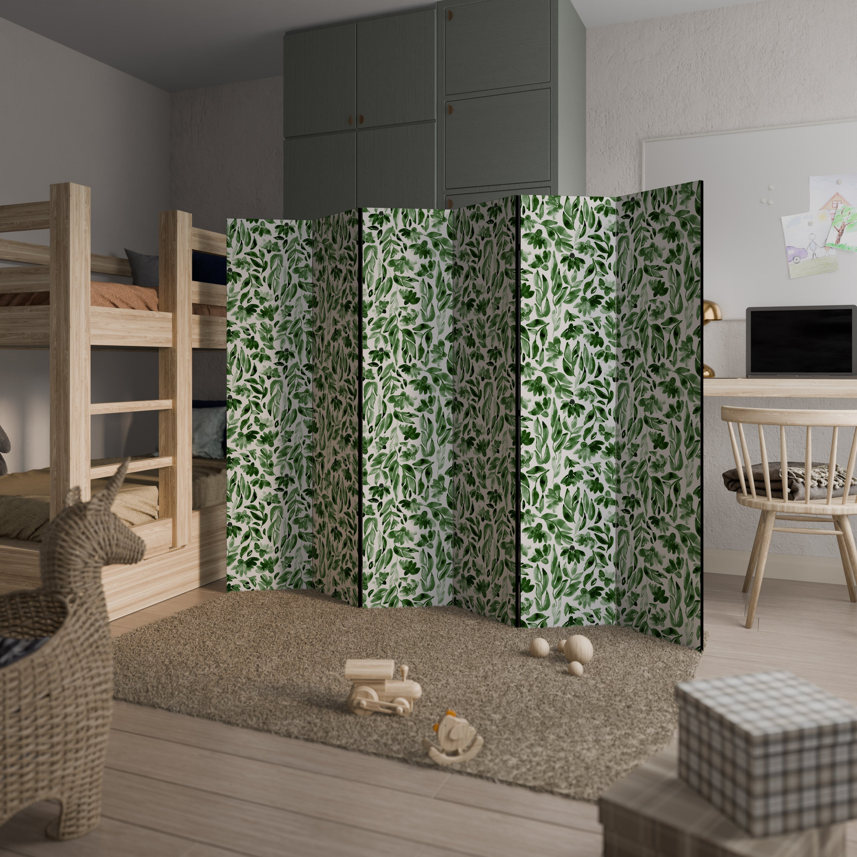 LEAFY LAYERS Dekorativer 6-teiliger Raumteiler