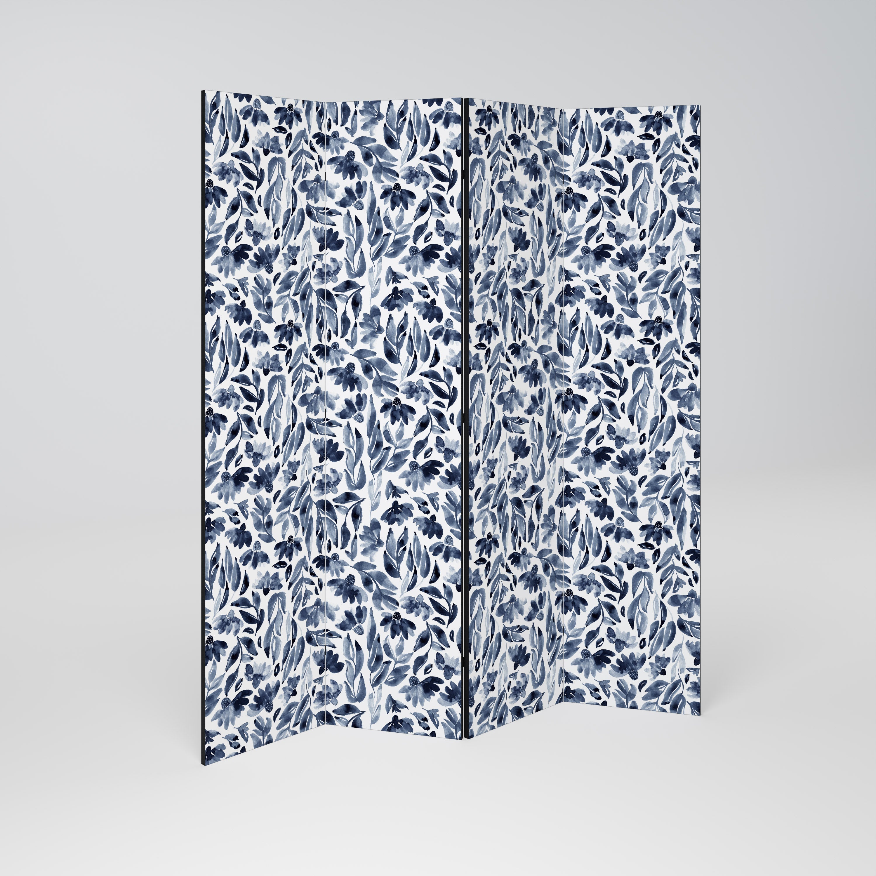 FLORAL FANTASY FABLE Dekorativer 4-teiliger Raumteiler