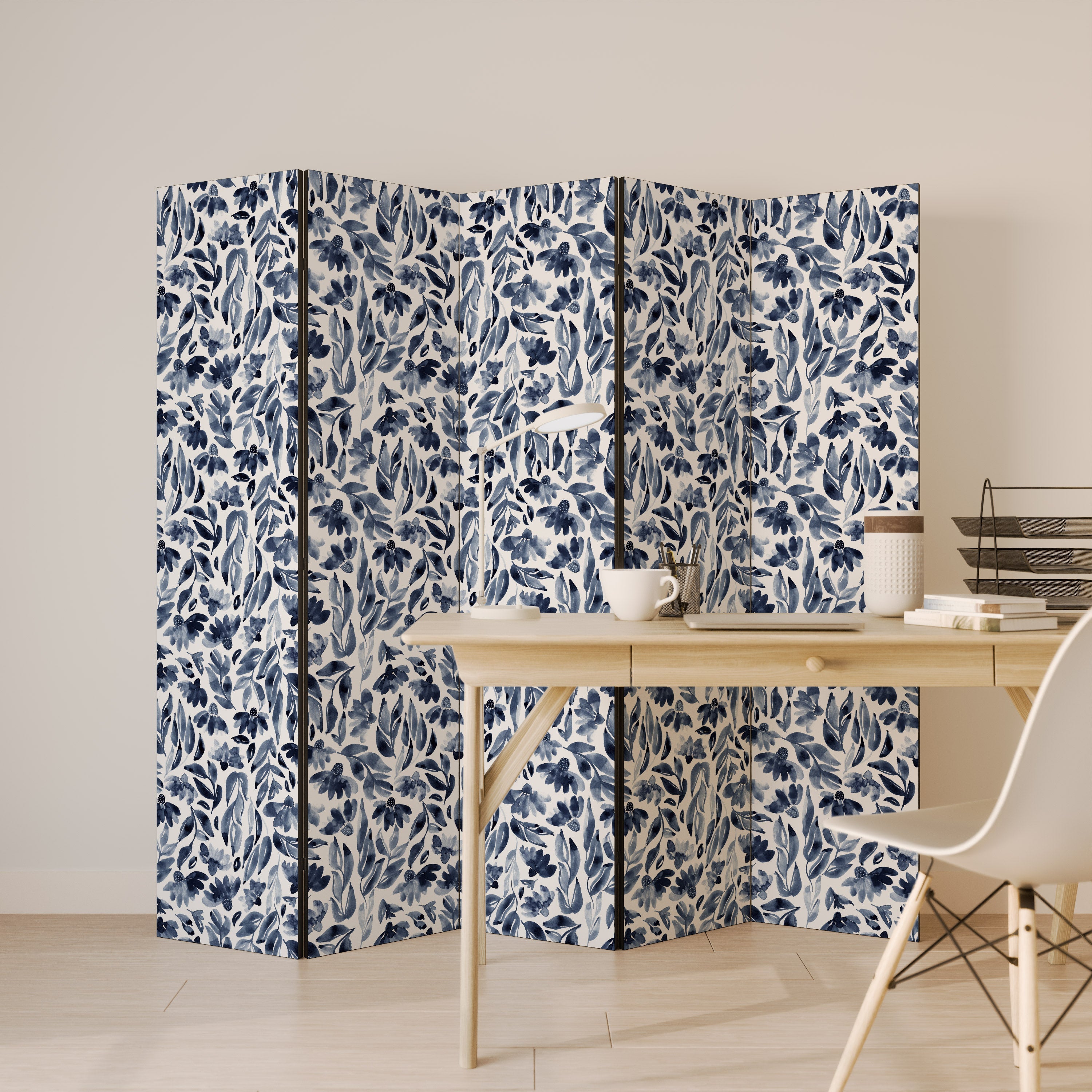 FLORAL FANTASY FABLE Dekorativer 5-teiliger Raumteiler