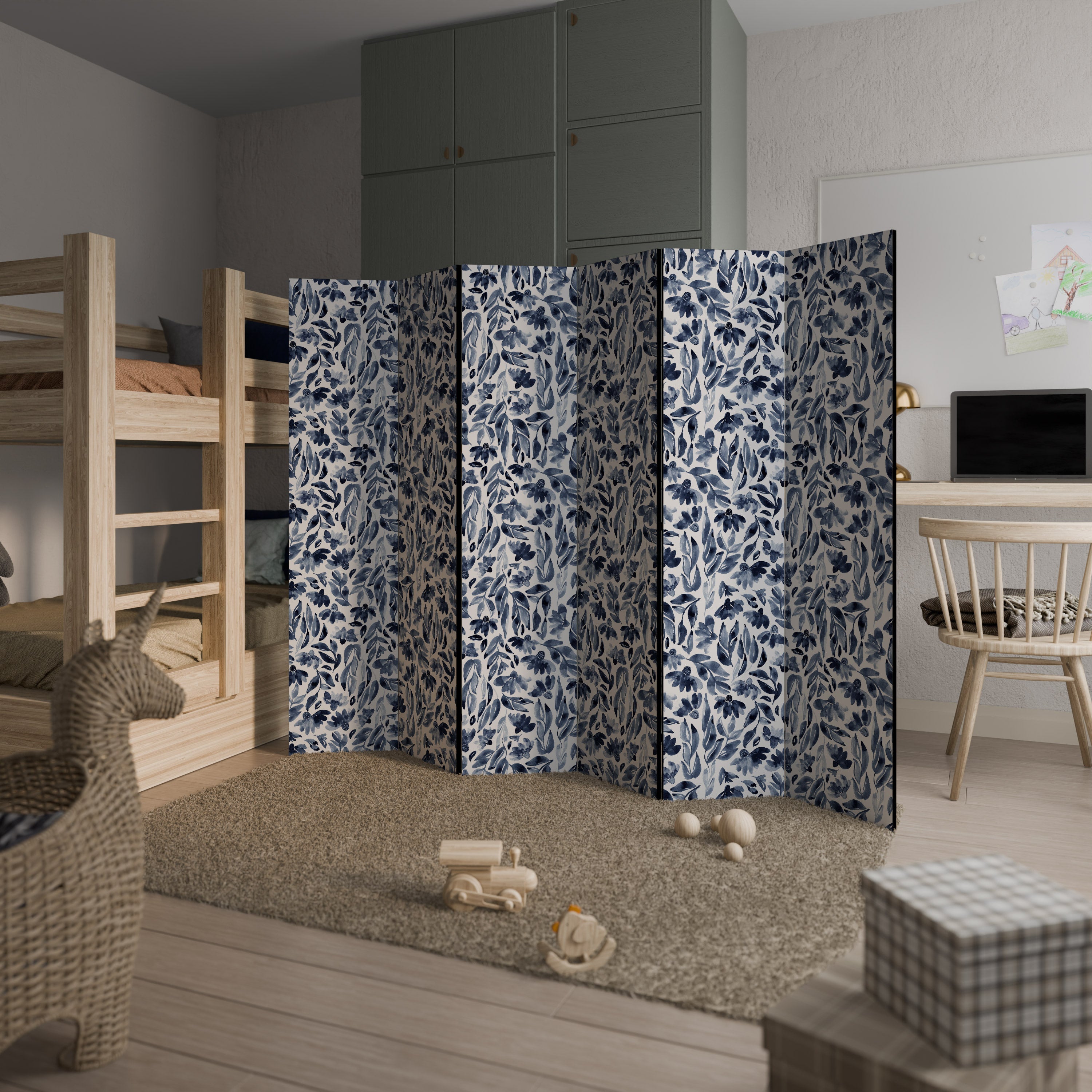 FLORAL FANTASY FABLE Dekorativer 6-teiliger Raumteiler