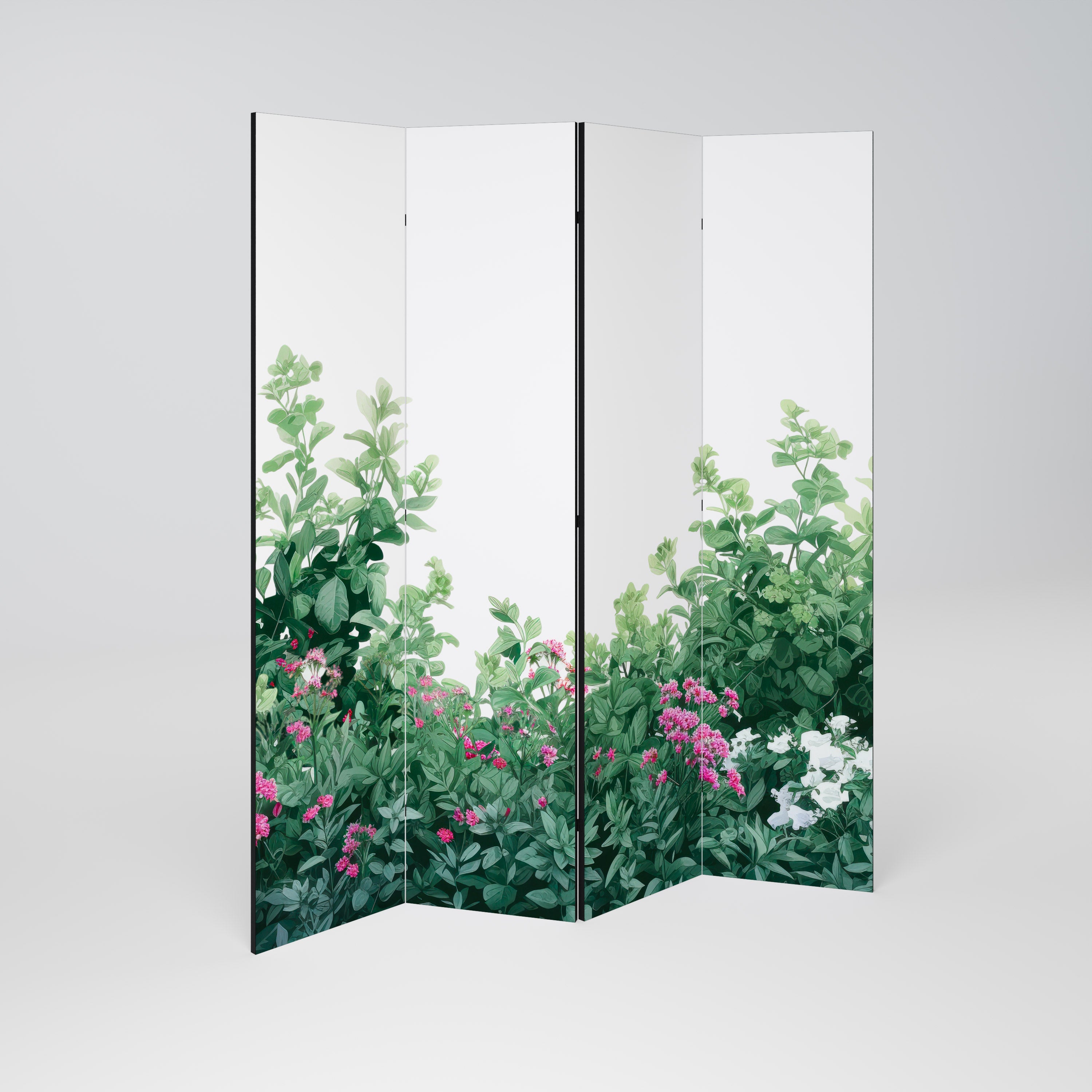 FLORAL SERENITY BARRIER Dekorativer 4-teiliger Raumteiler
