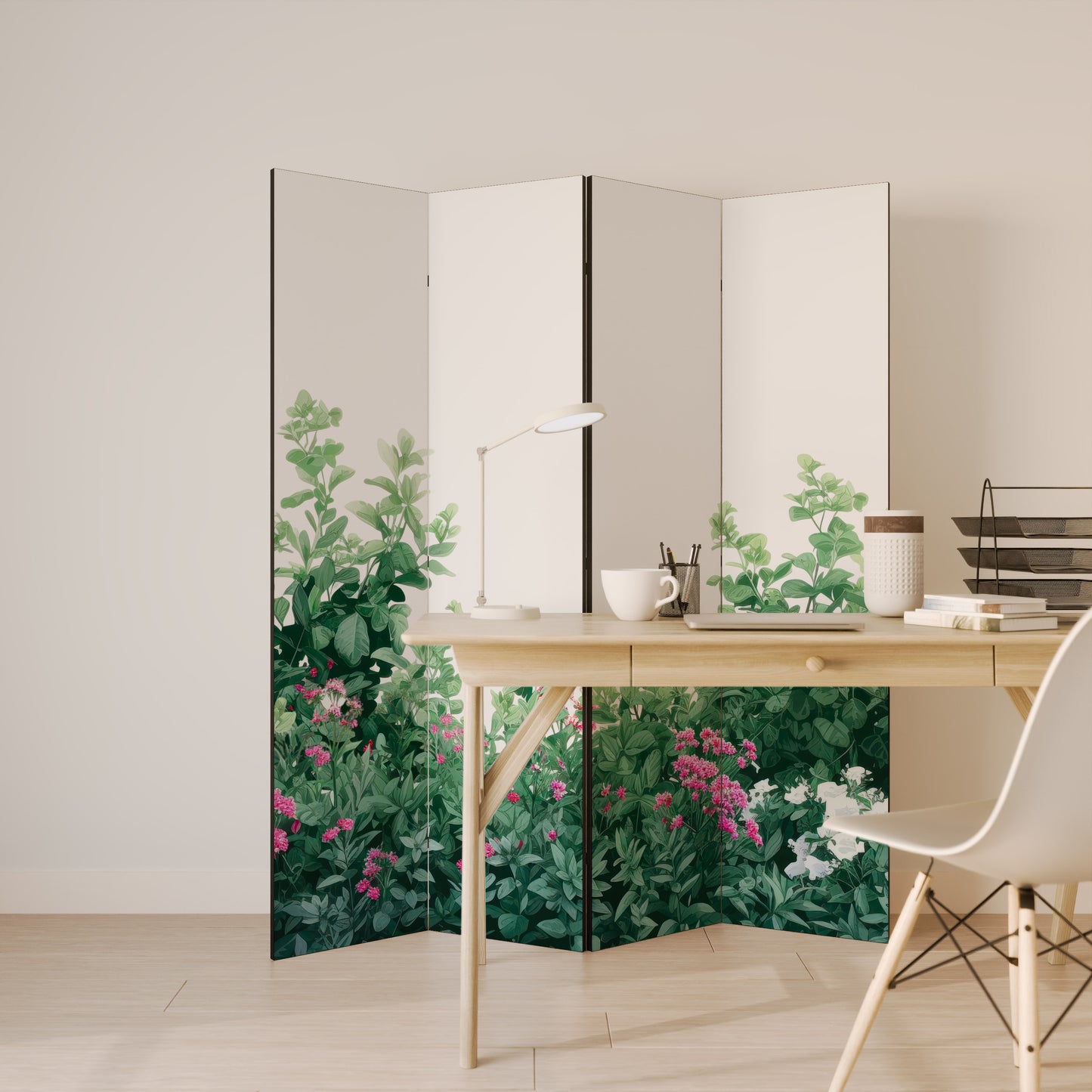 FLORAL SERENITY BARRIER 4-teiliger Paravent