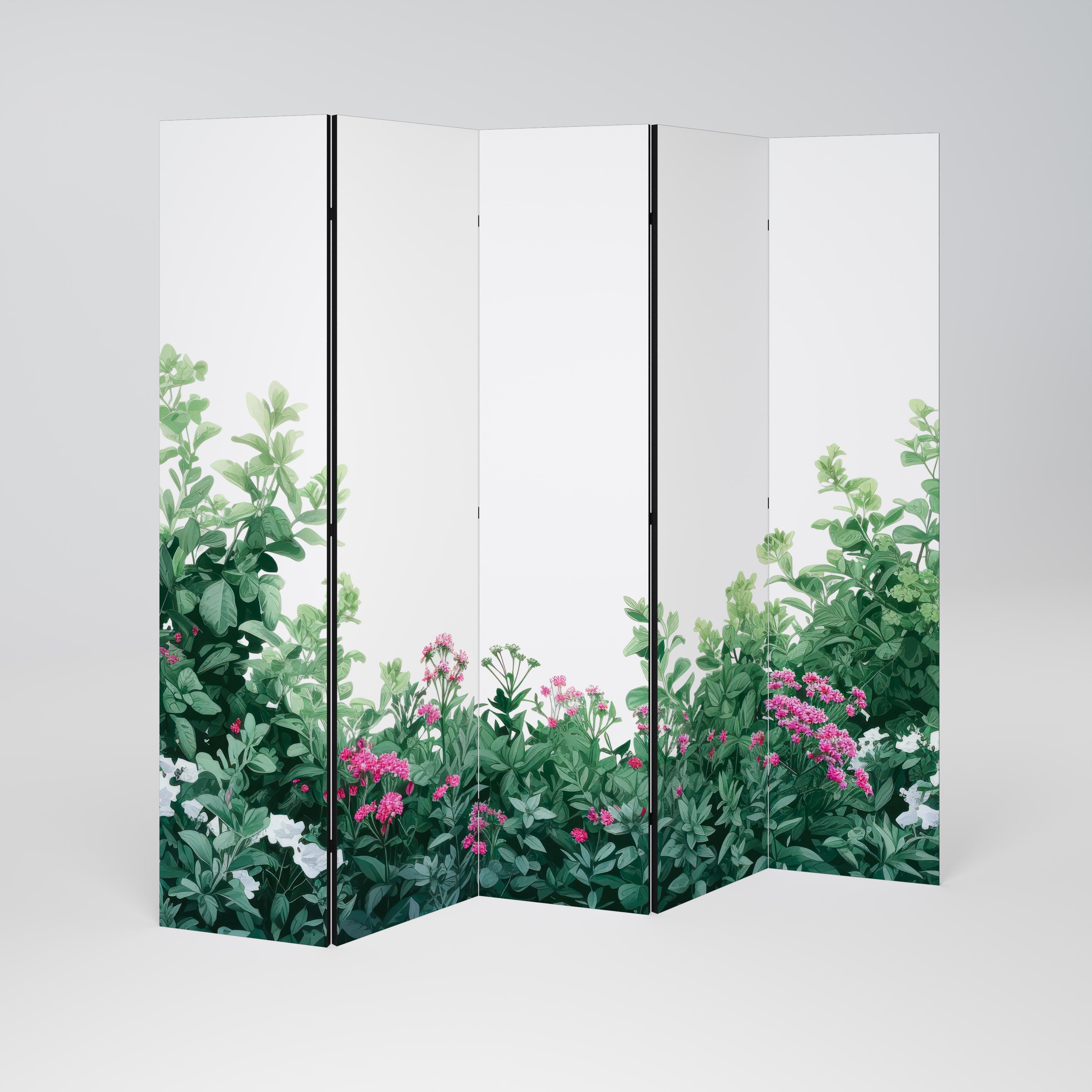 FLORAL SERENITY BARRIER Dekorativer 5-teiliger Raumteiler