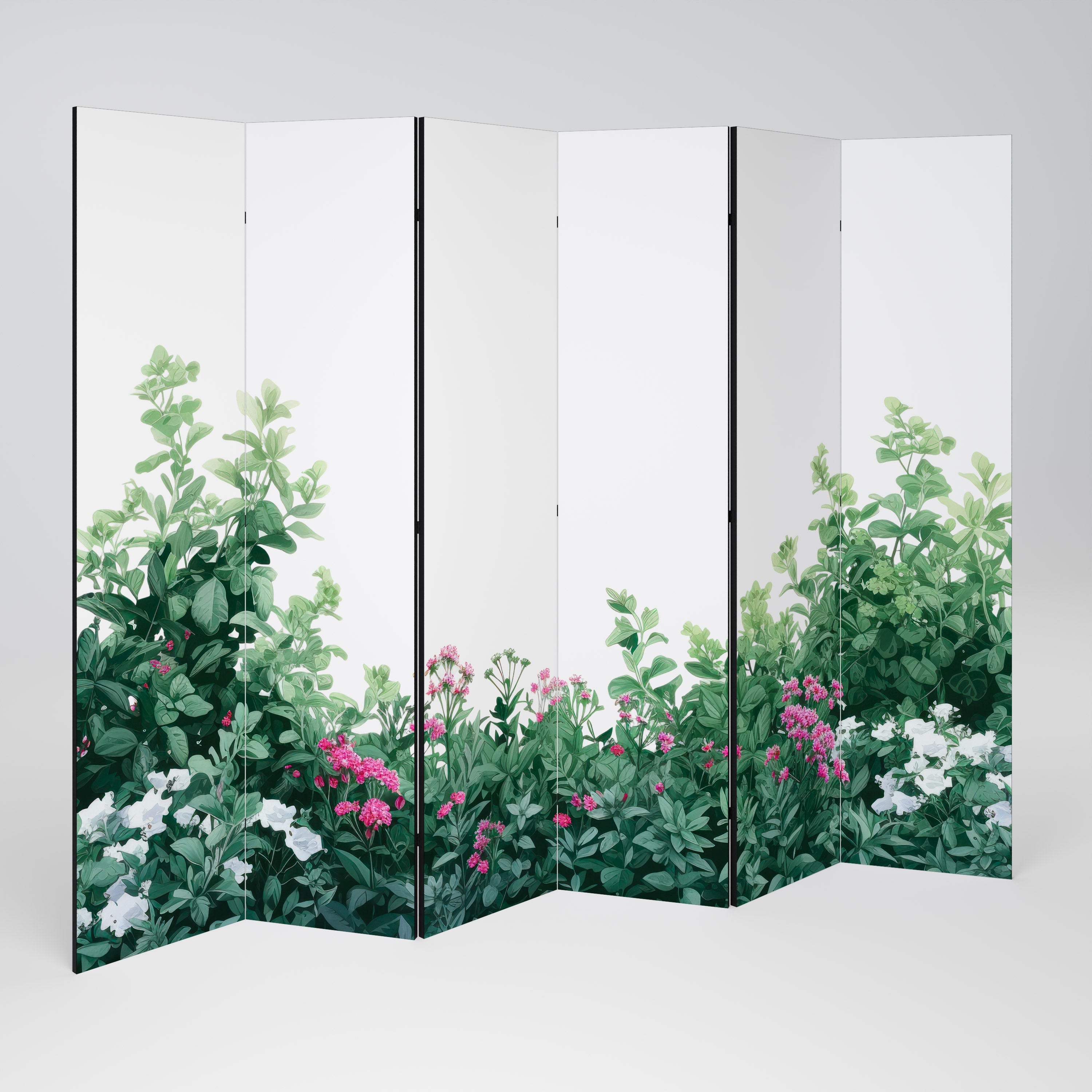 FLORAL SERENITY BARRIER Dekorativer 6-teiliger Raumteiler