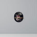 PURE BLOSSOM Oval Art Shelf In Oak Effect