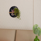 PURE BLOSSOM Oval Art Shelf In Oak Effect