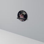 PURE BLOSSOM Rundes Kunstregal in Schwarz