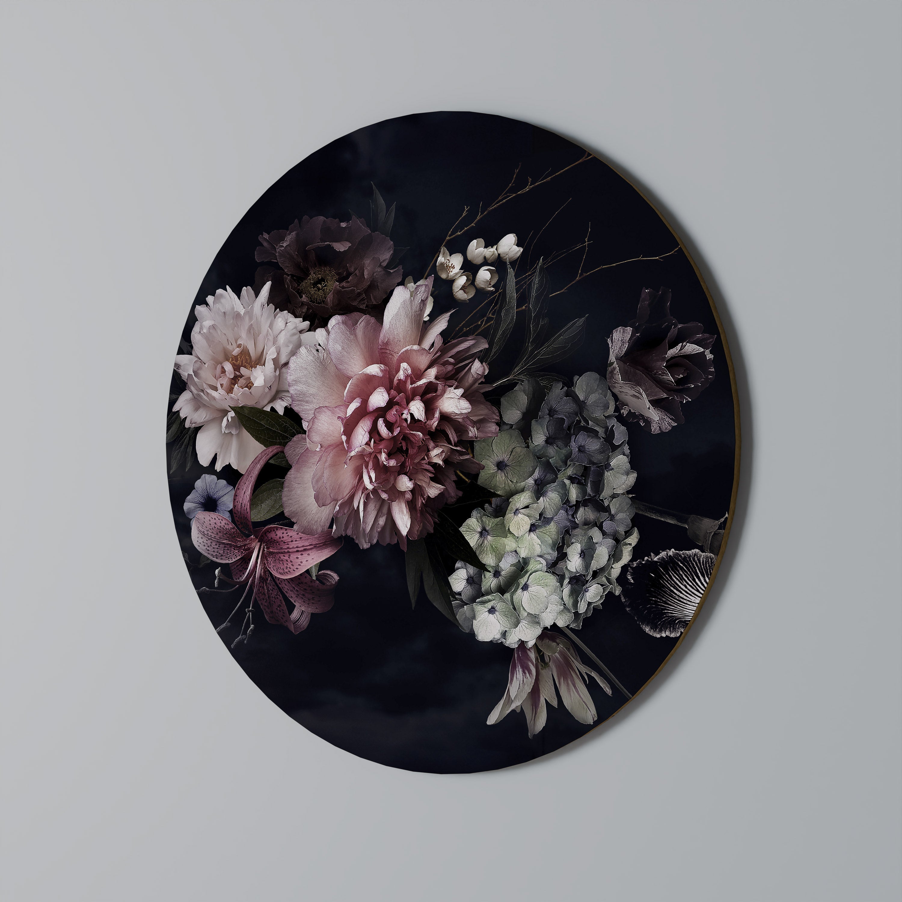 Runde Wandkunst PURE BLOSSOM