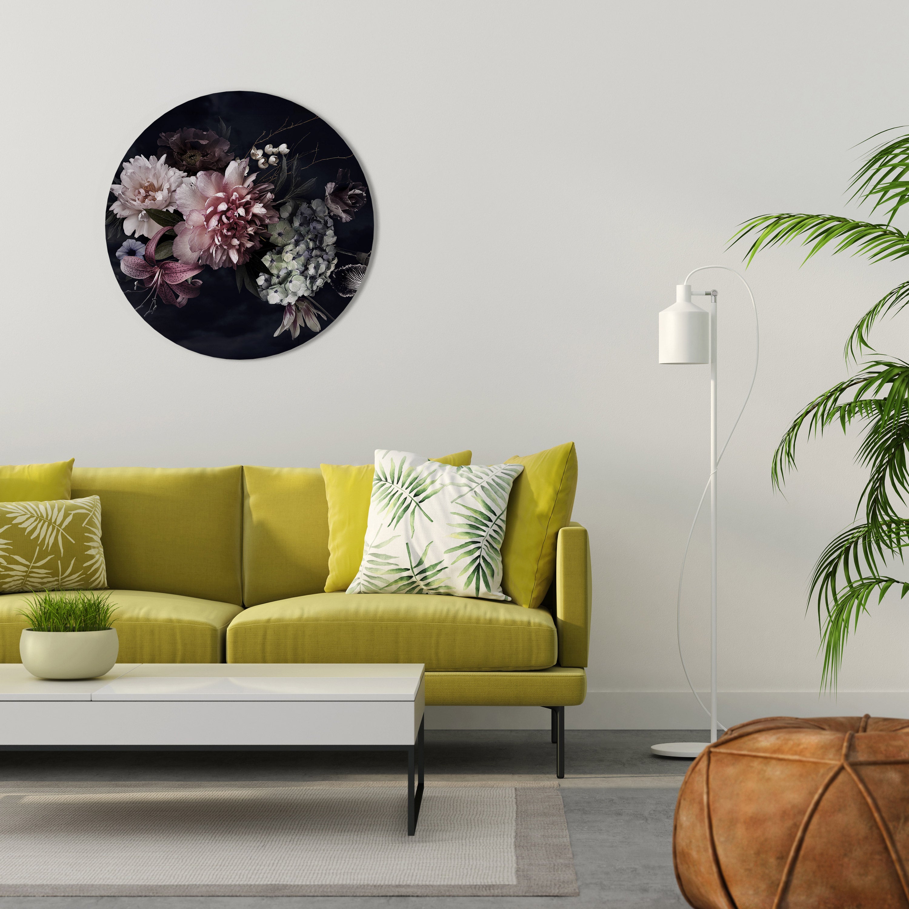 Runde Wandkunst PURE BLOSSOM