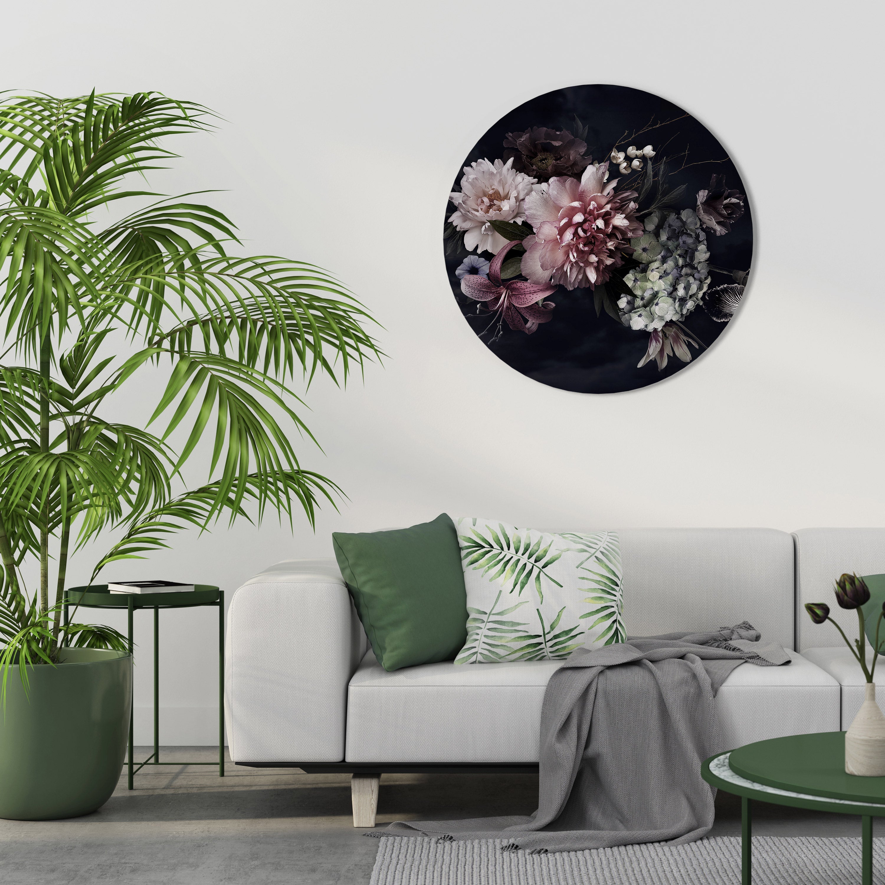Runde Wandkunst PURE BLOSSOM