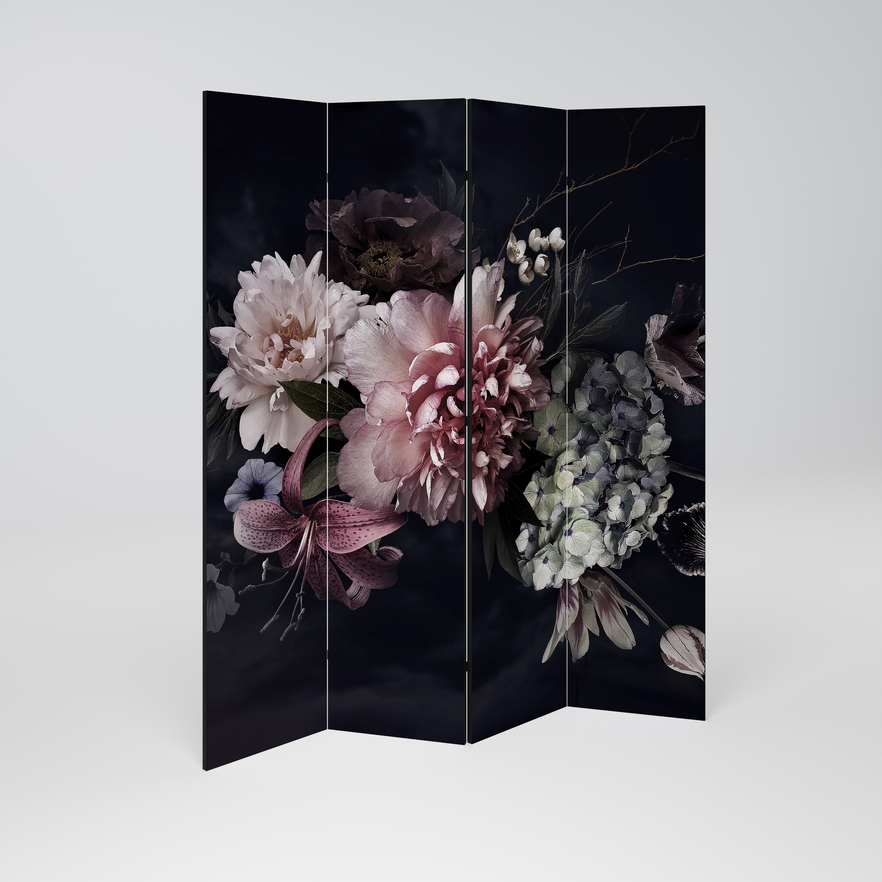 PURE BLOSSOM 4-teiliger Paravent