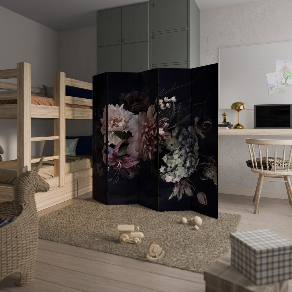 PURE BLOSSOM Dekorativer 5-teiliger Raumteiler