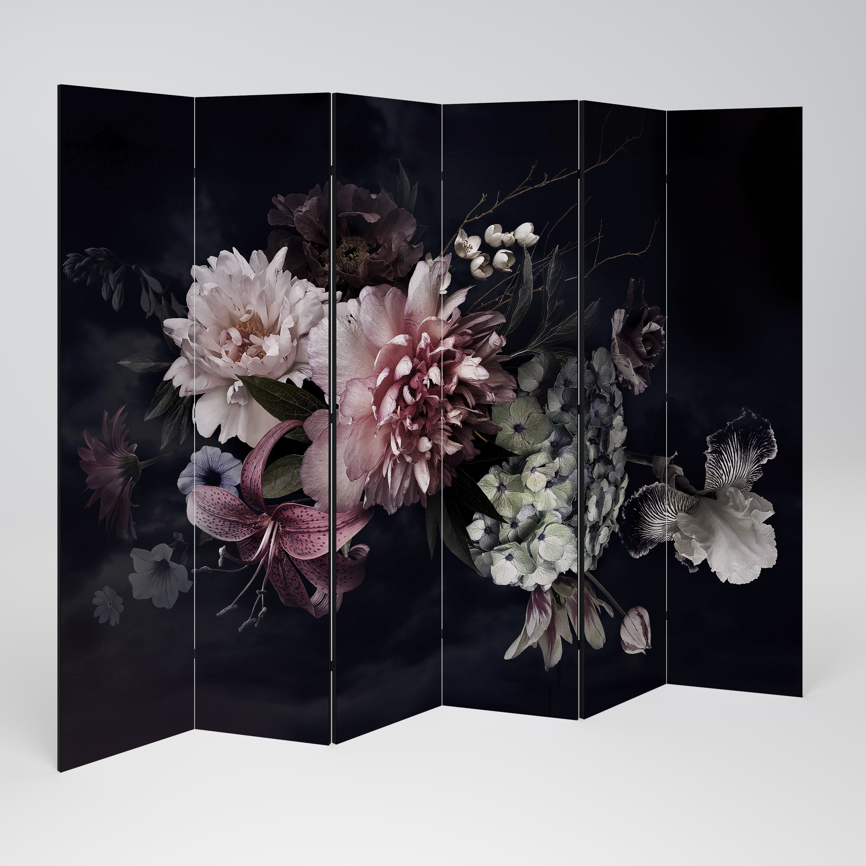PURE BLOSSOM Dekorativer 6-teiliger Raumteiler