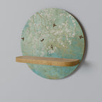 BLOOMING CHARM Rundes Kunstregal in Eiche-Optik