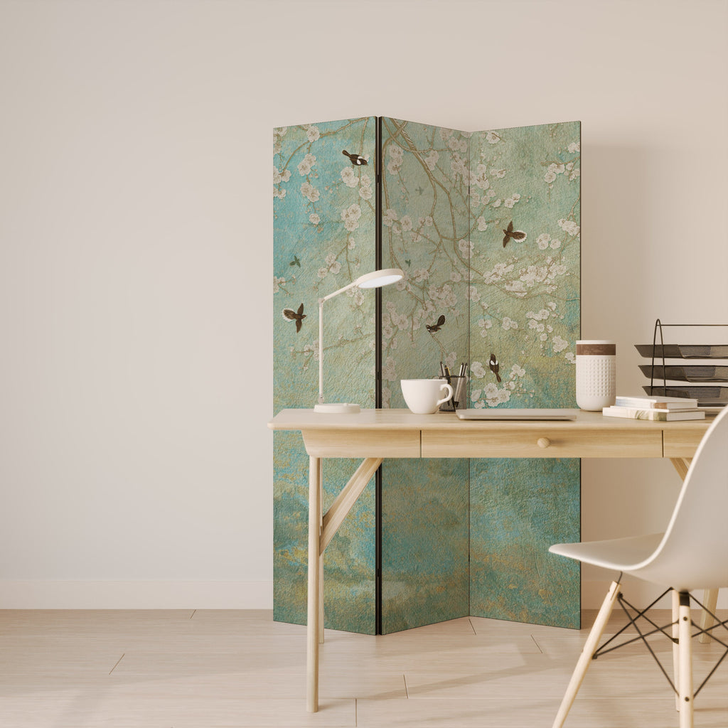 BLOOMING CHARM Dekorativer 3-teiliger Raumteiler