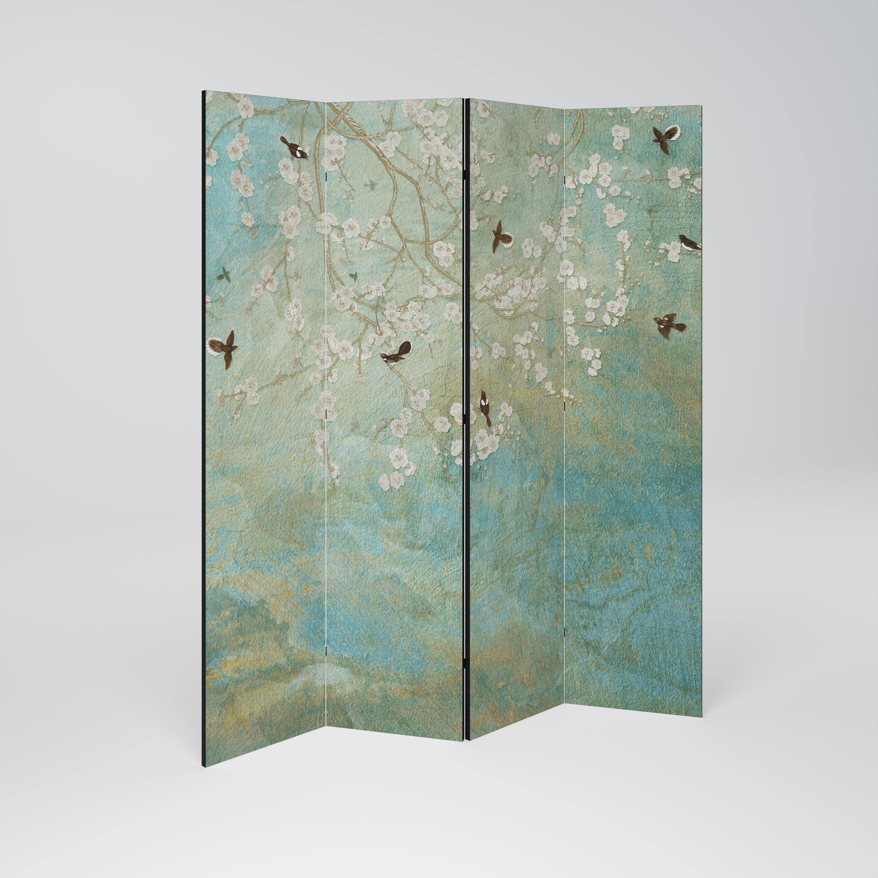 BLOOMING CHARM 4-teiliger Paravent