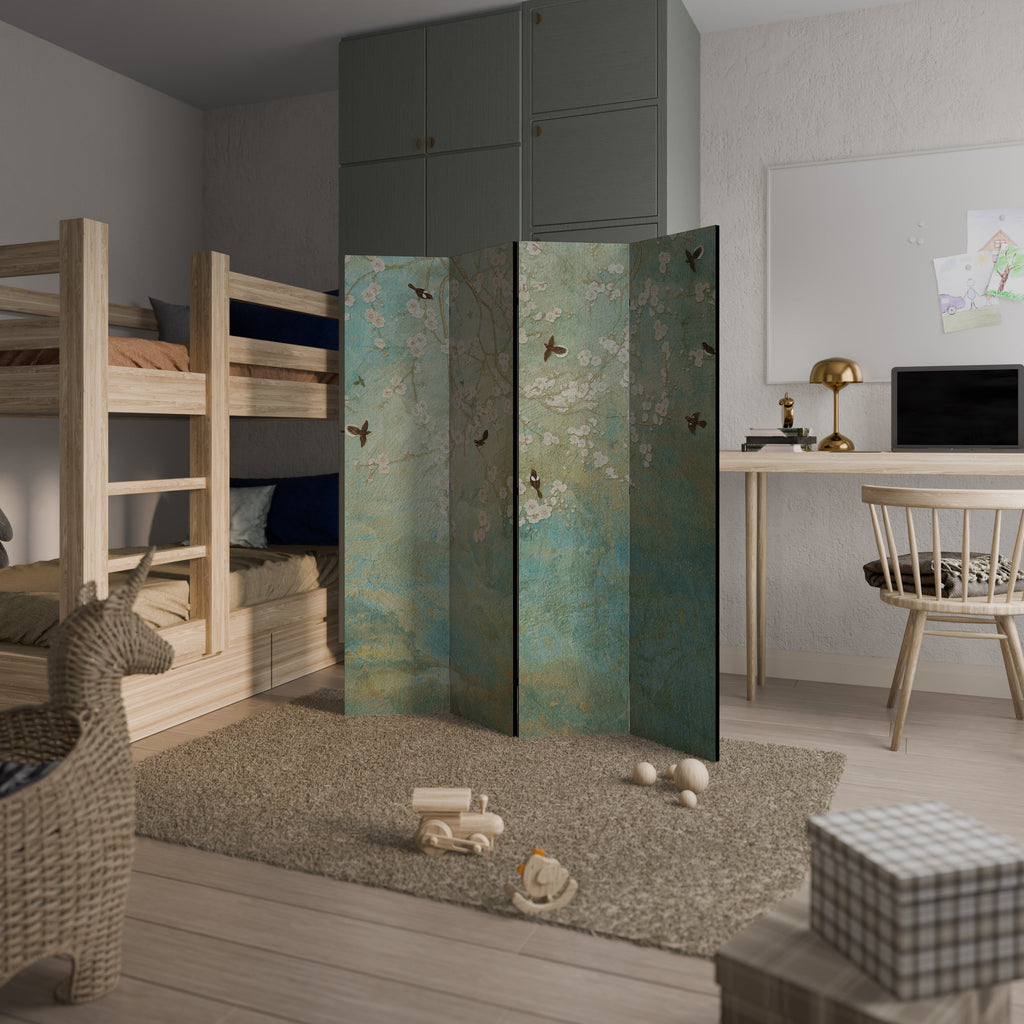BLOOMING CHARM Dekorativer 4-teiliger Raumteiler
