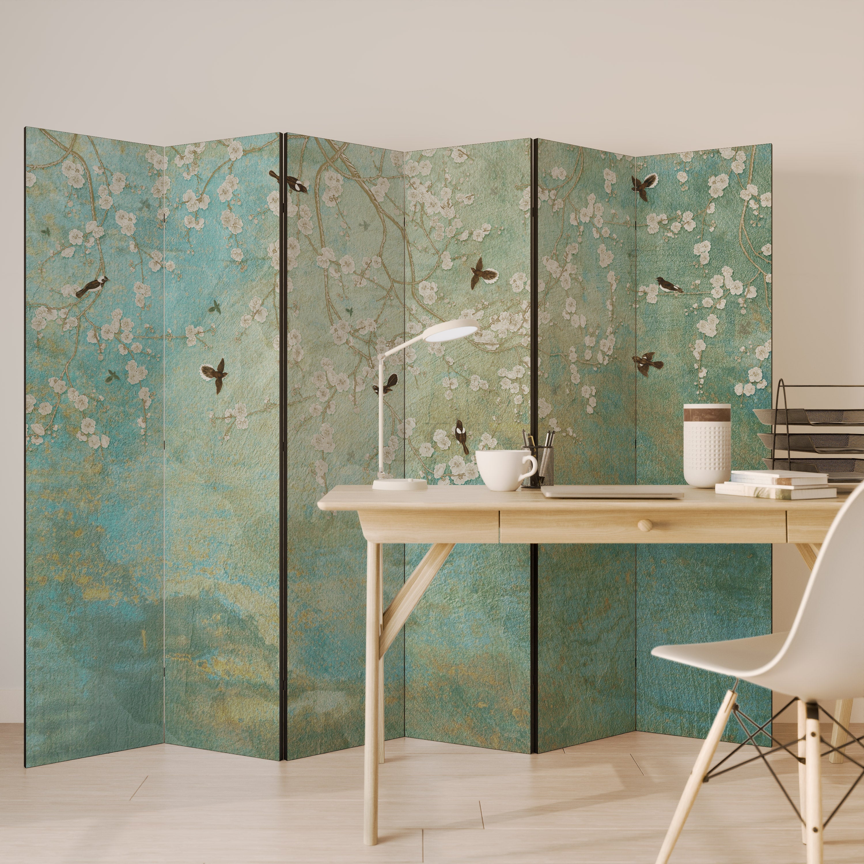 BLOOMING CHARM Dekorativer 6-teiliger Raumteiler