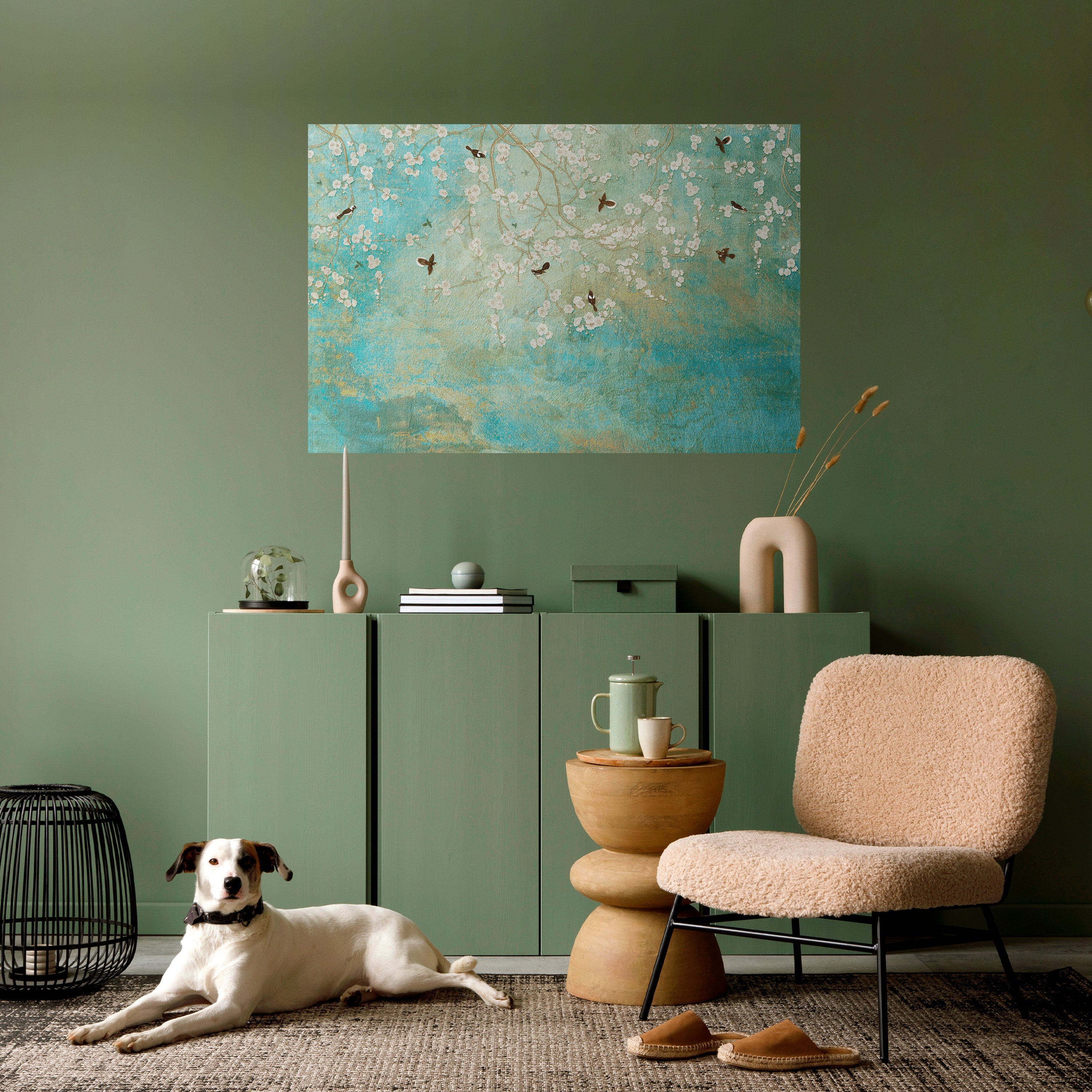 BLOOMING CHARM Horizontales Poster zum Abziehen und Aufkleben