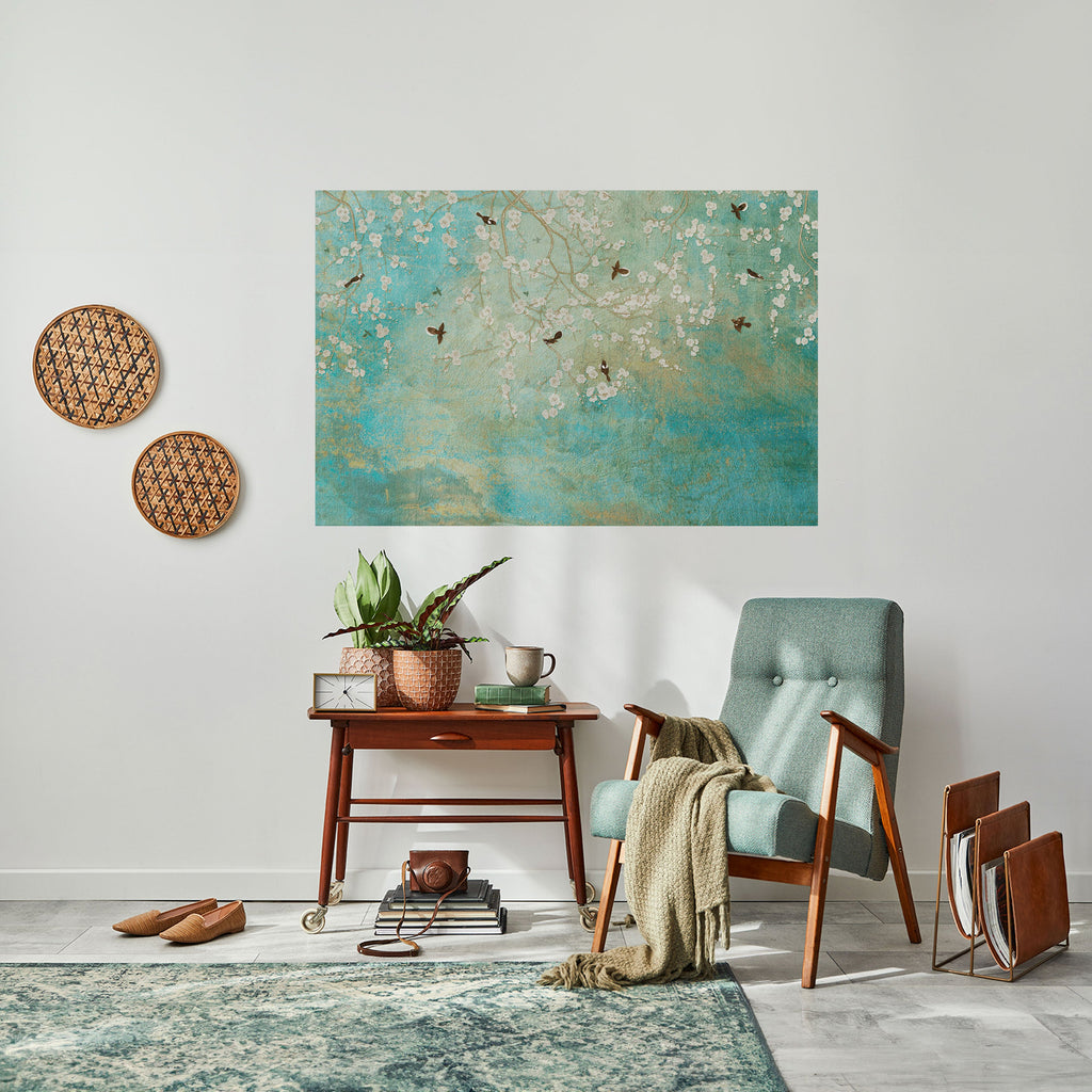 BLOOMING CHARM Horizontales Poster zum Abziehen und Aufkleben