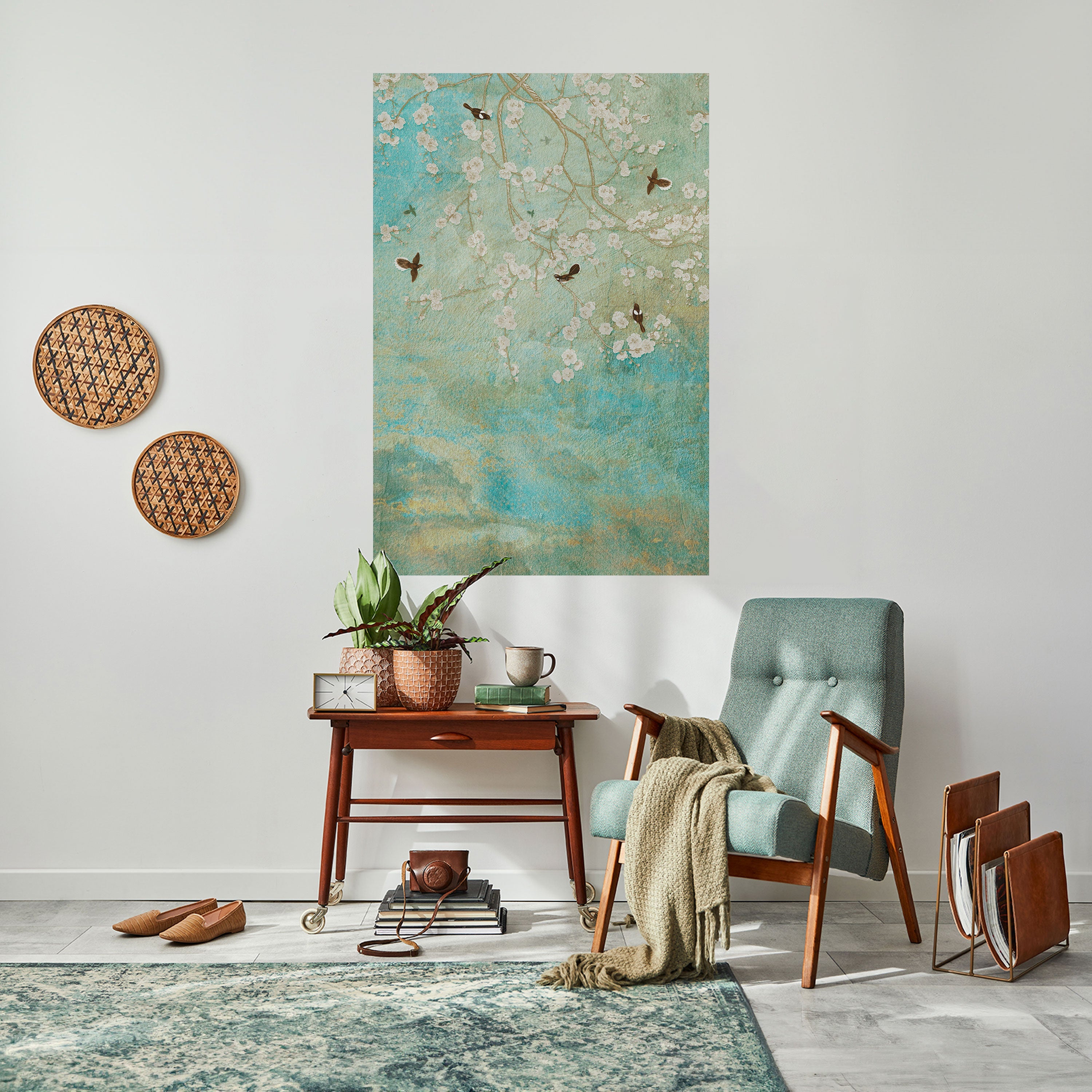 BLOOMING CHARM Vertikales Poster zum Abziehen und Aufkleben