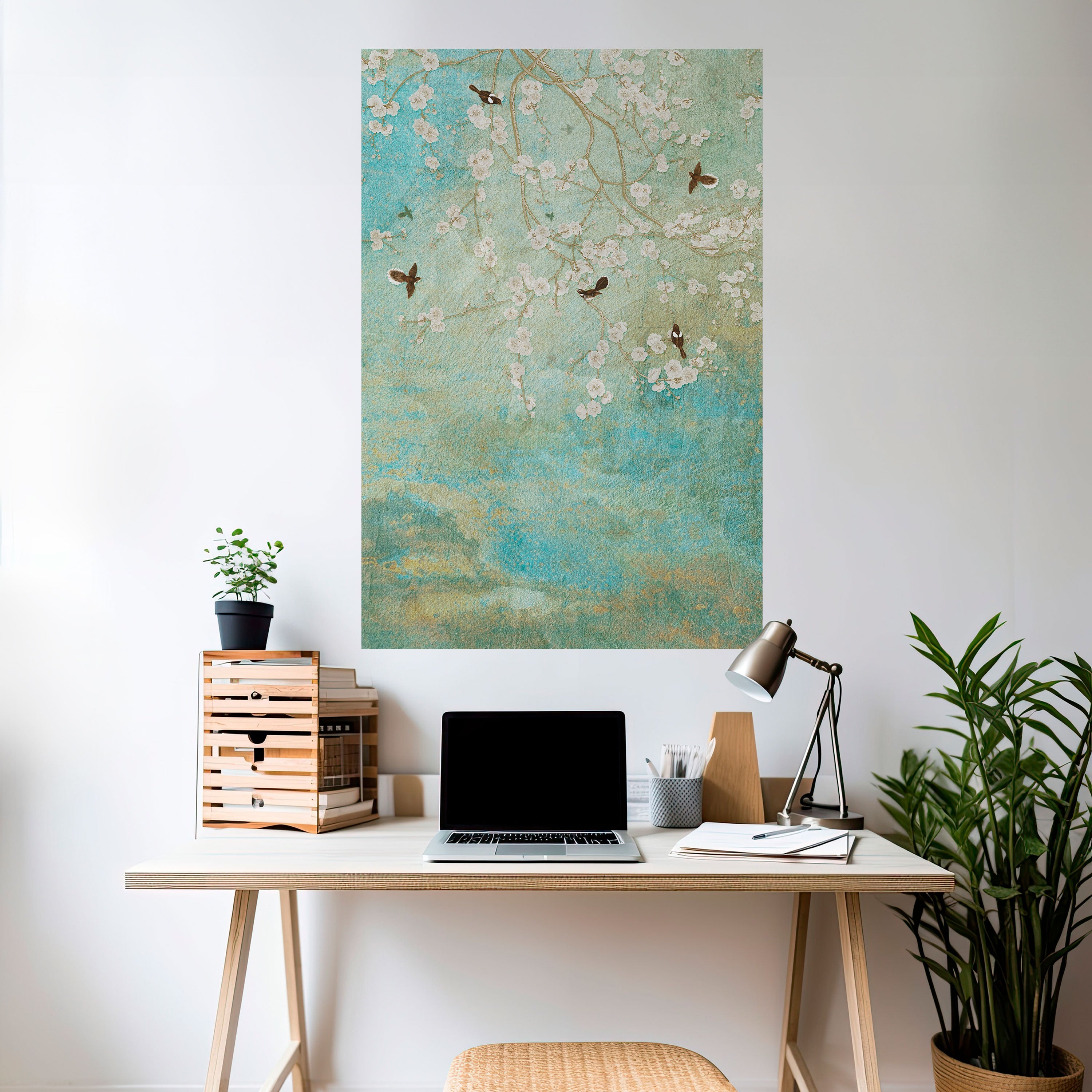 BLOOMING CHARM Vertikales Poster zum Abziehen und Aufkleben