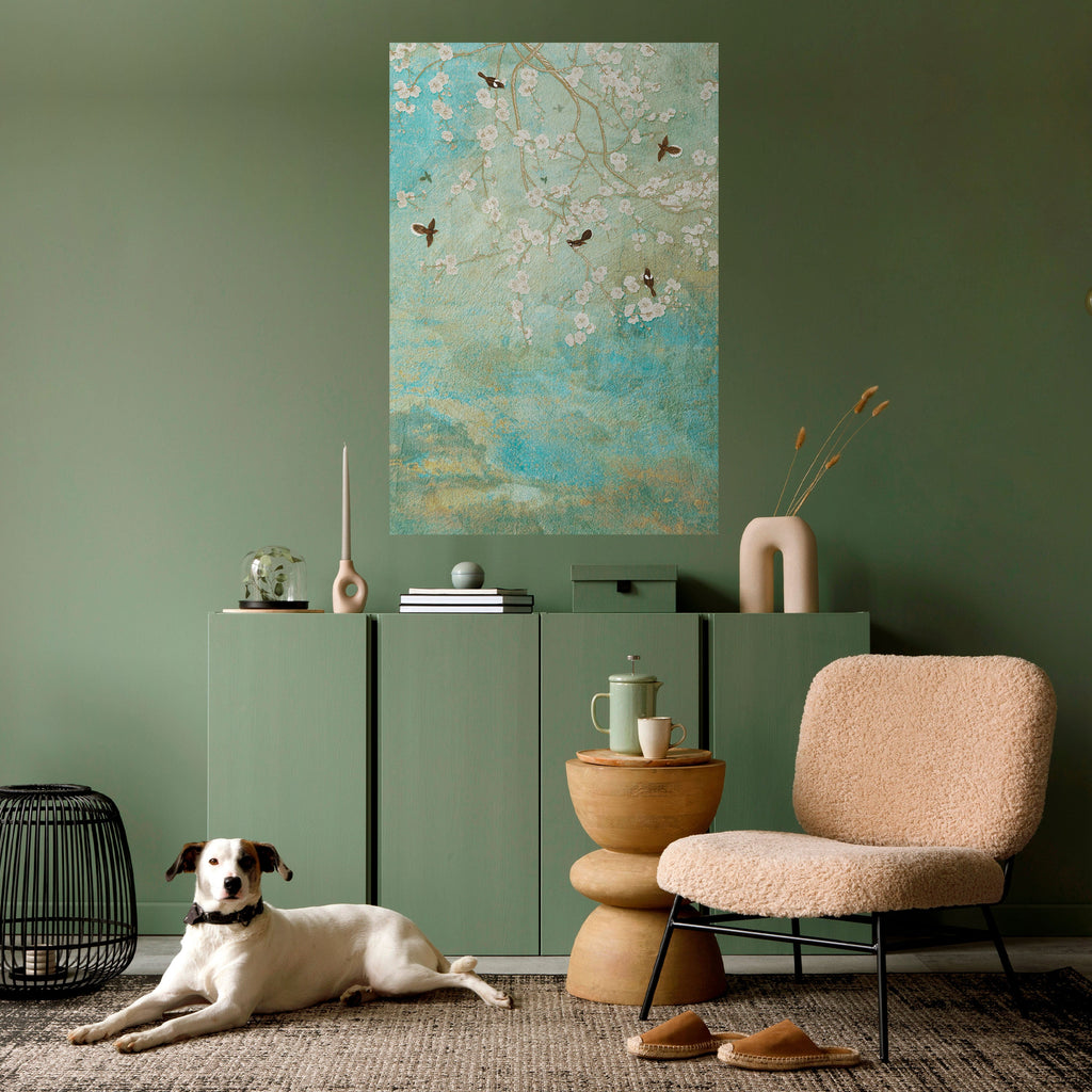 BLOOMING CHARM Vertikales Poster zum Abziehen und Aufkleben