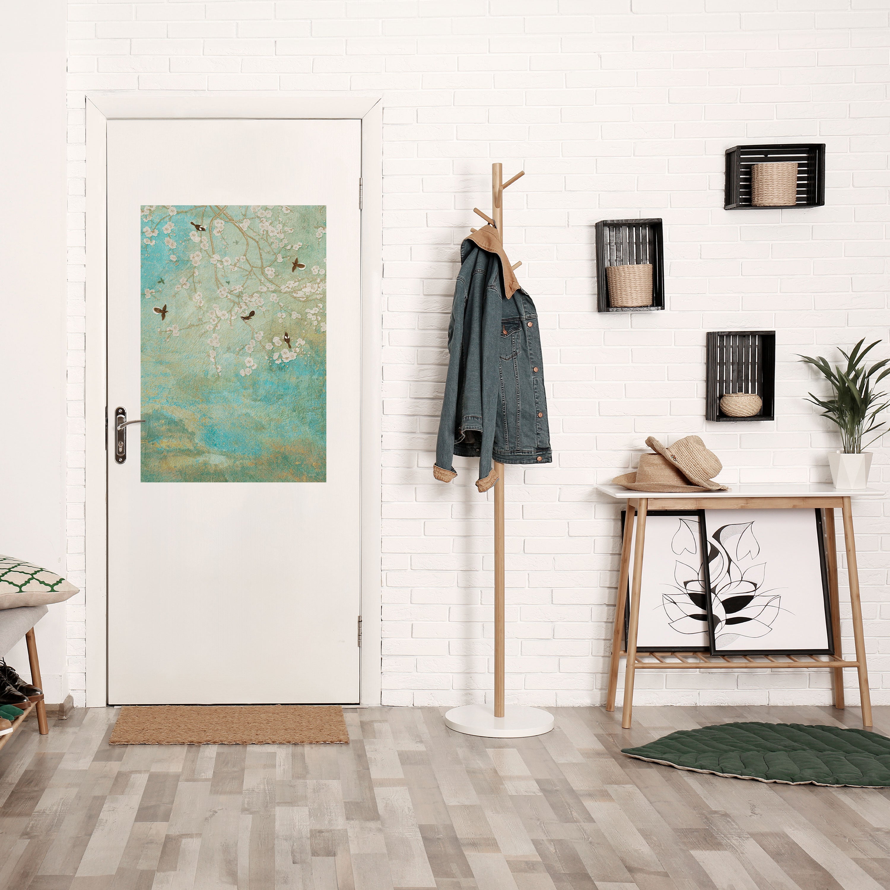 BLOOMING CHARM Vertikales Poster zum Abziehen und Aufkleben